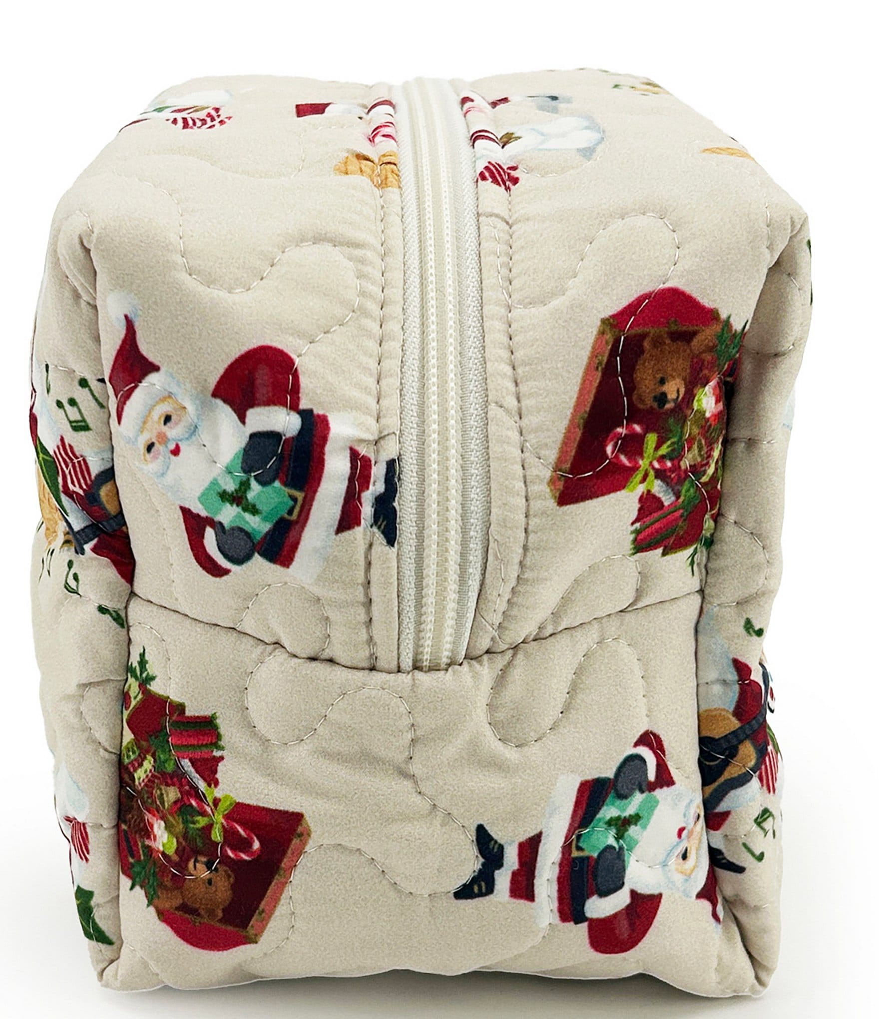 Ida Mae Home Mr. Bingle & Santa Quilted Large Makeup Bag