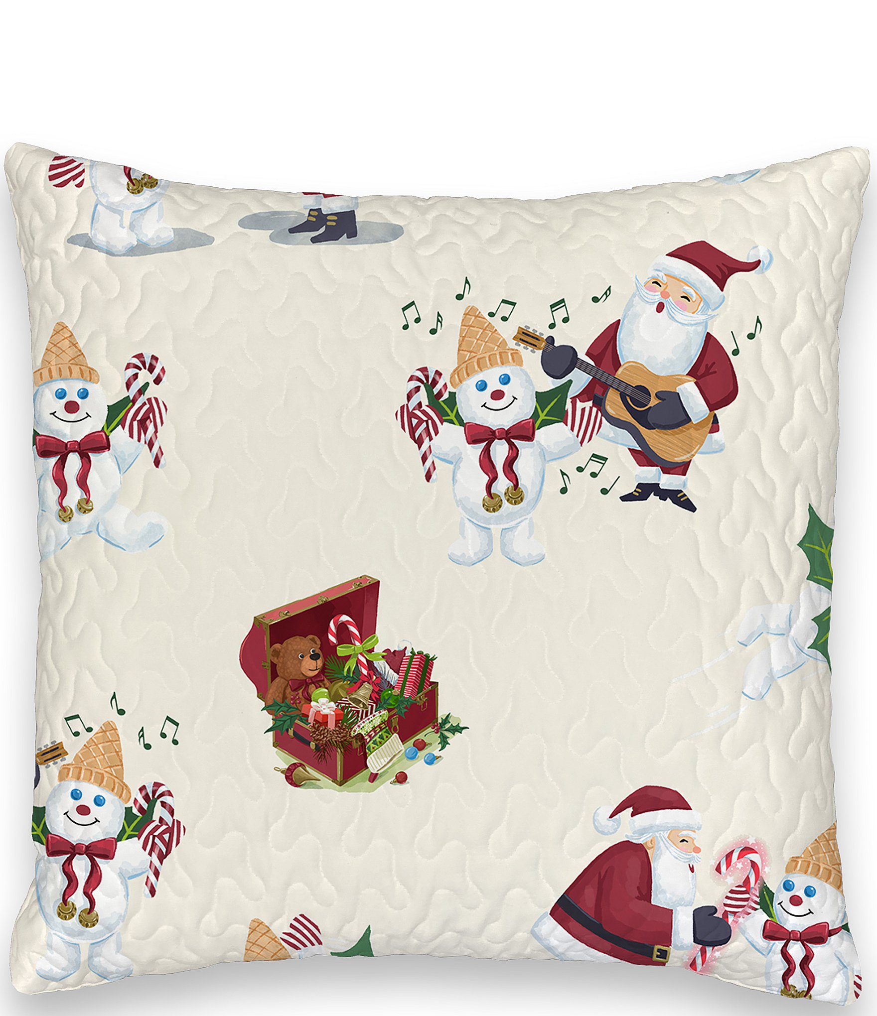 Ida Mae Home Mr. Bingle & Santa Reversible Decorative Square Pillow