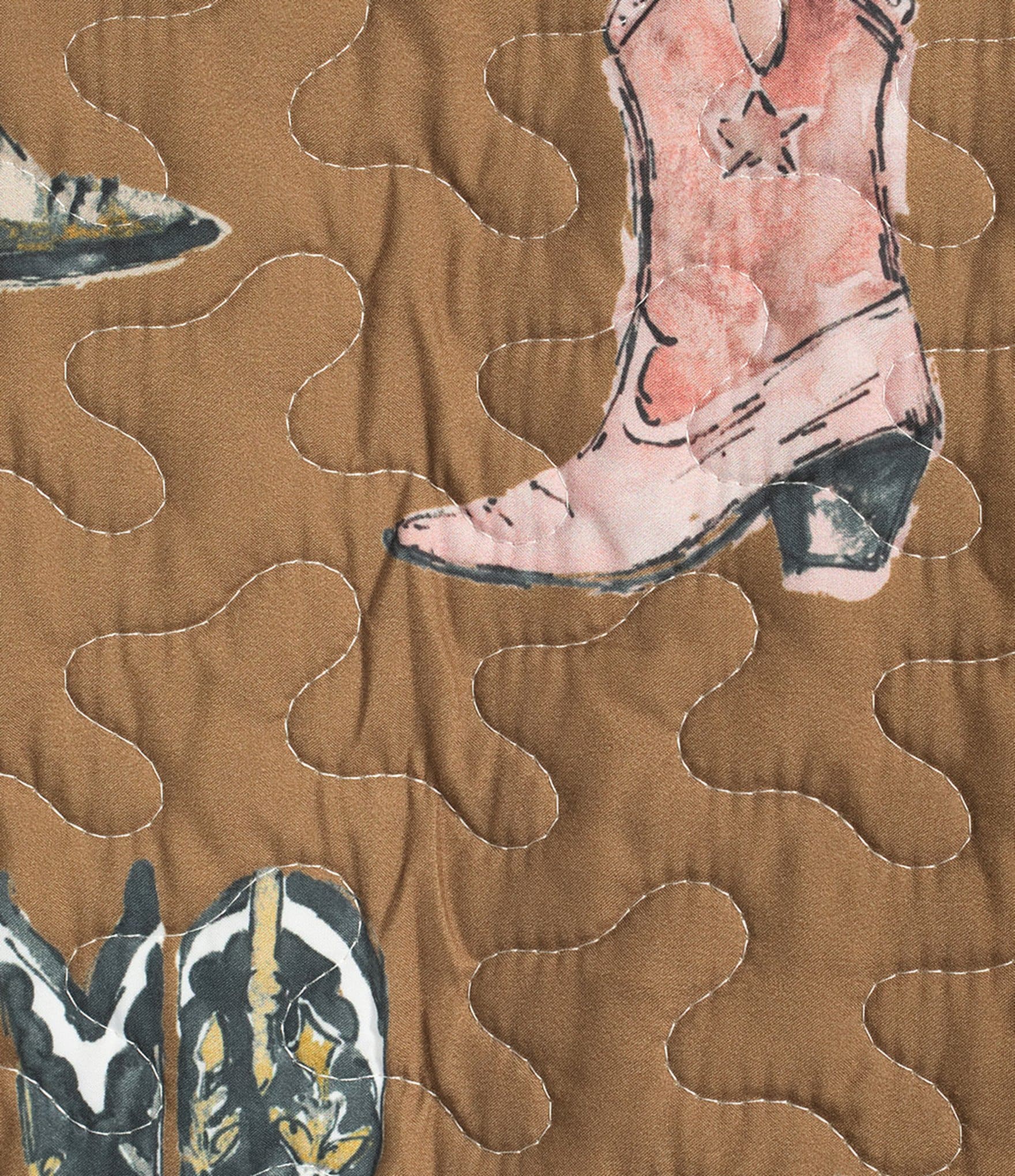 Ida Mae Home Thunderbird Round Neck Long Sleeve Open Front Jacket