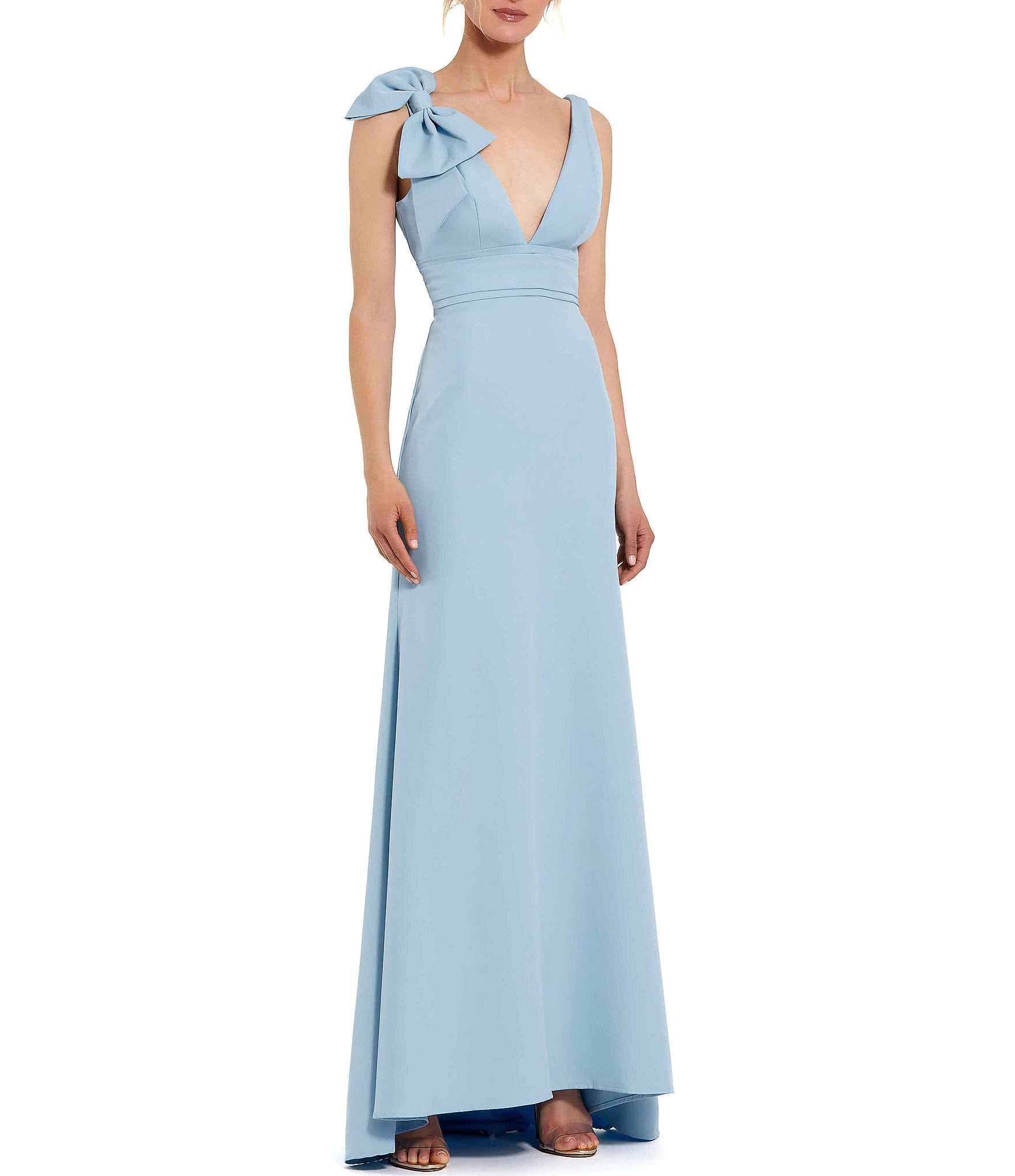 womens powder blue dress Royal Blue Long Velvet Beading Sleeveless Mermaid Prom Evening Dresses main image 1