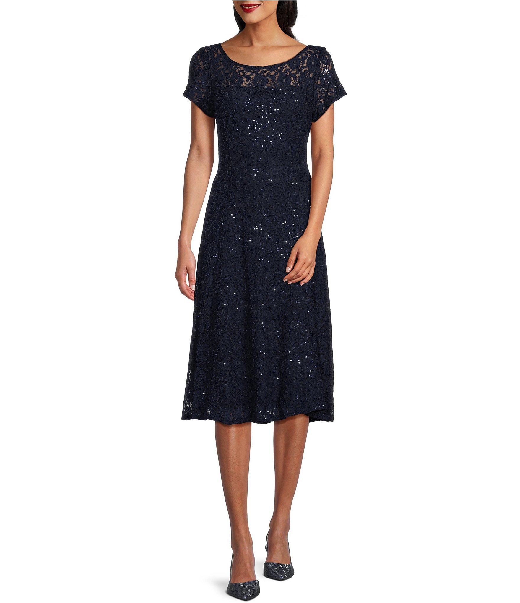 navy lace dress: Women's Clothing & Apparel | Dillard's