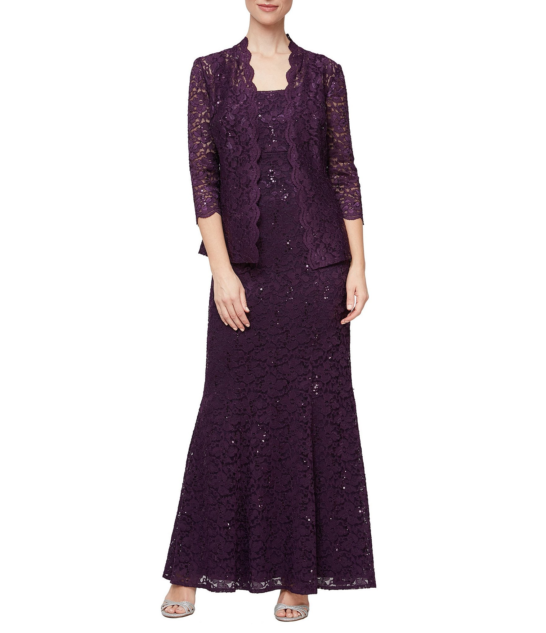 Ignite Evenings Long Fit and Flare Jacket Dress