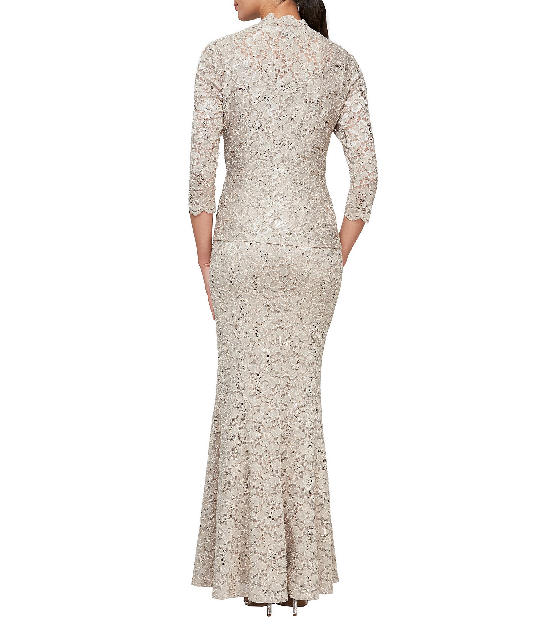 Ignite Evenings Long Fit and Flare Jacket Dress
