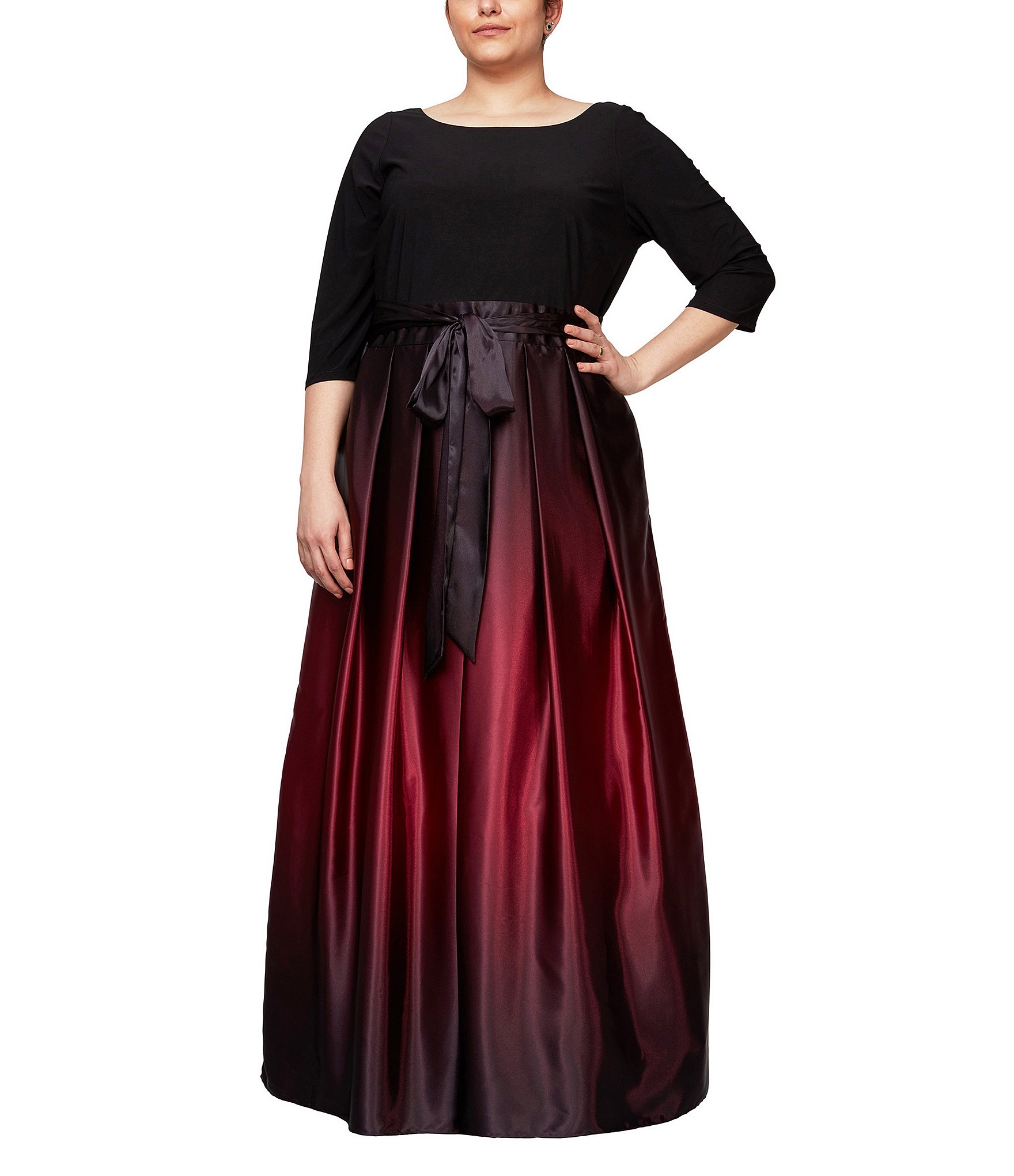 dillards ball gowns plus size