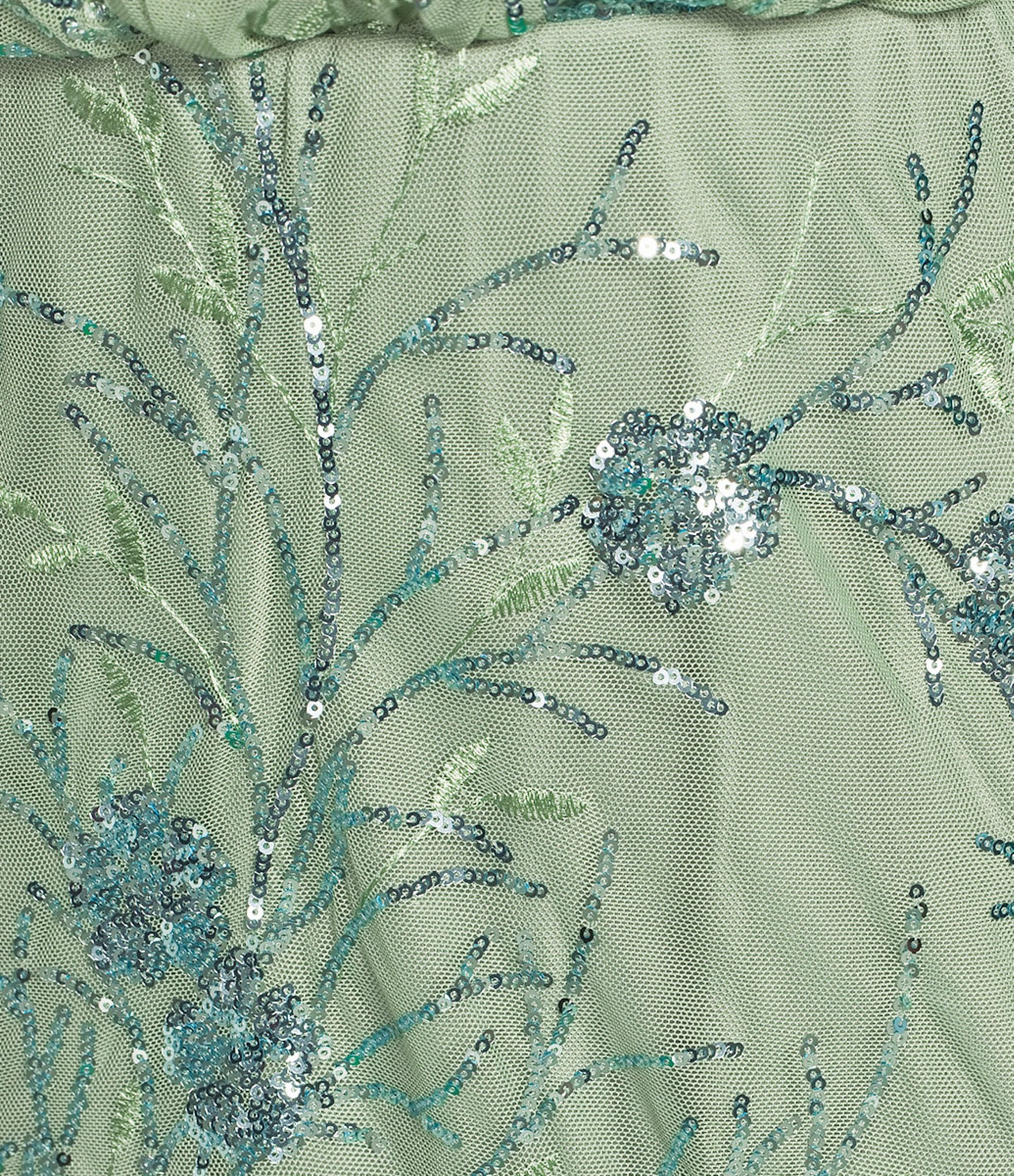 Ignite Evenings Short Flutter Sleeve Sequin Blouson Midi Dress