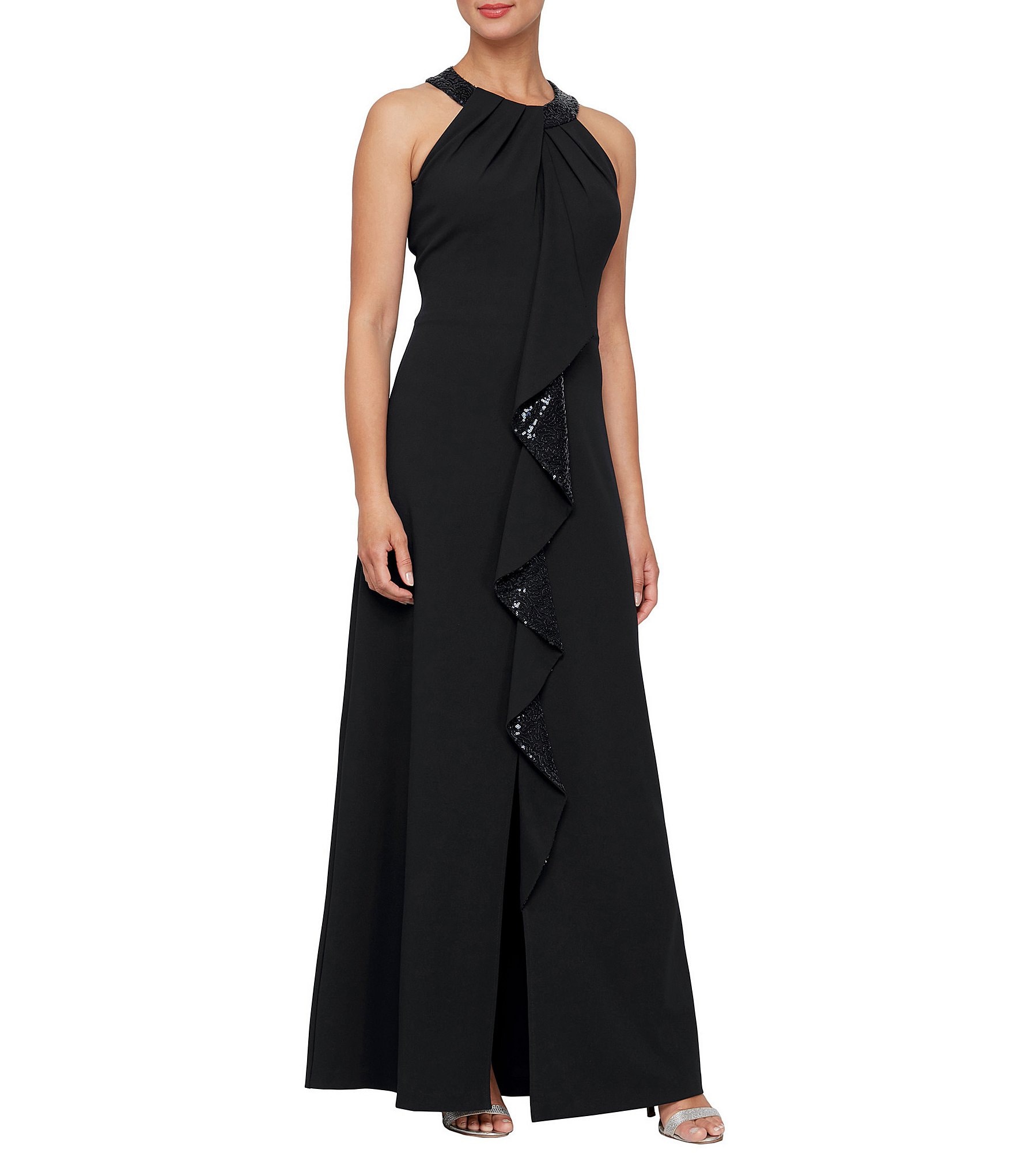 Vince Camuto Embellished Halter Gown - Macy's