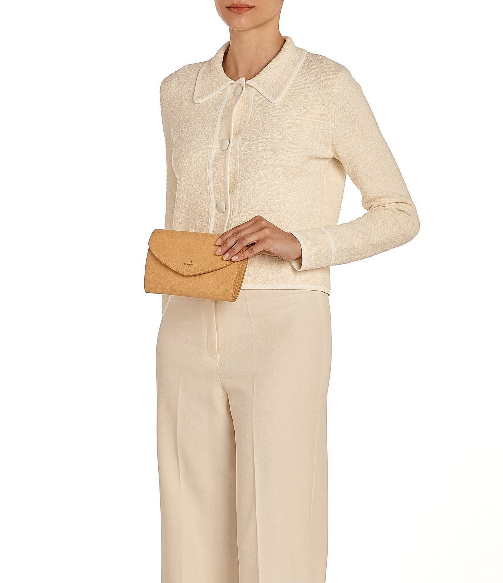 Il Bisonte Bigallo Envelope Leather Clutch