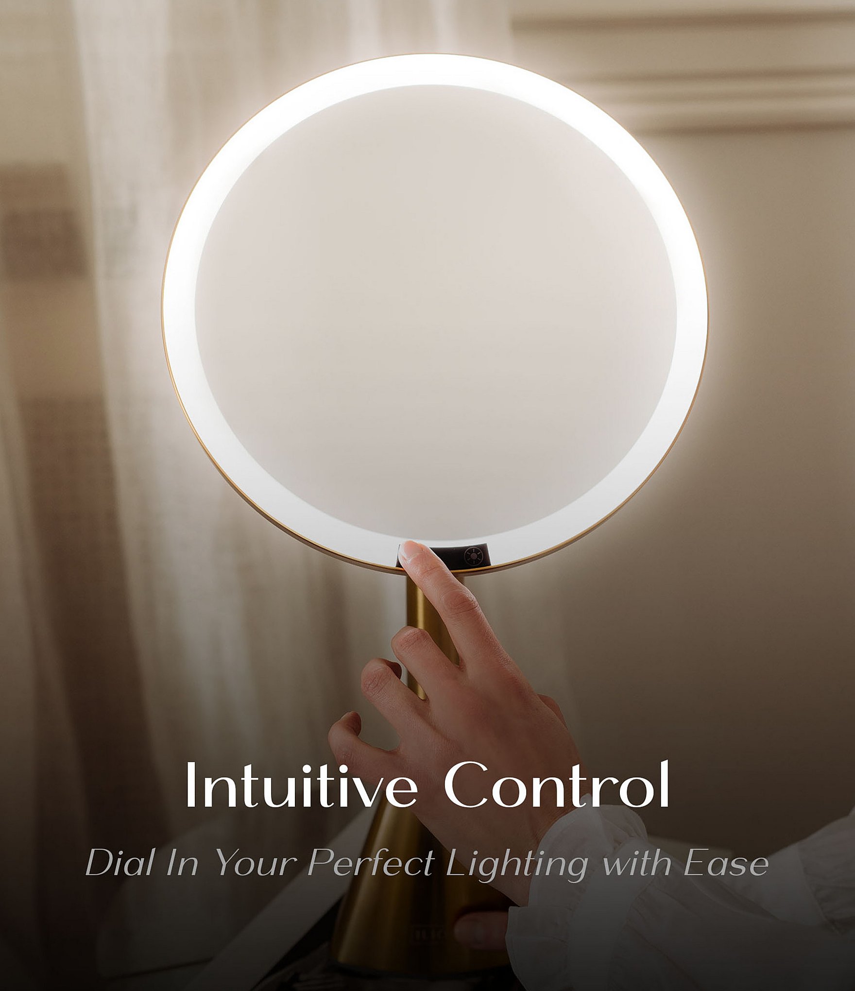 Ilios Lighting Co. 5x Deluxe Magification Gold Mirror