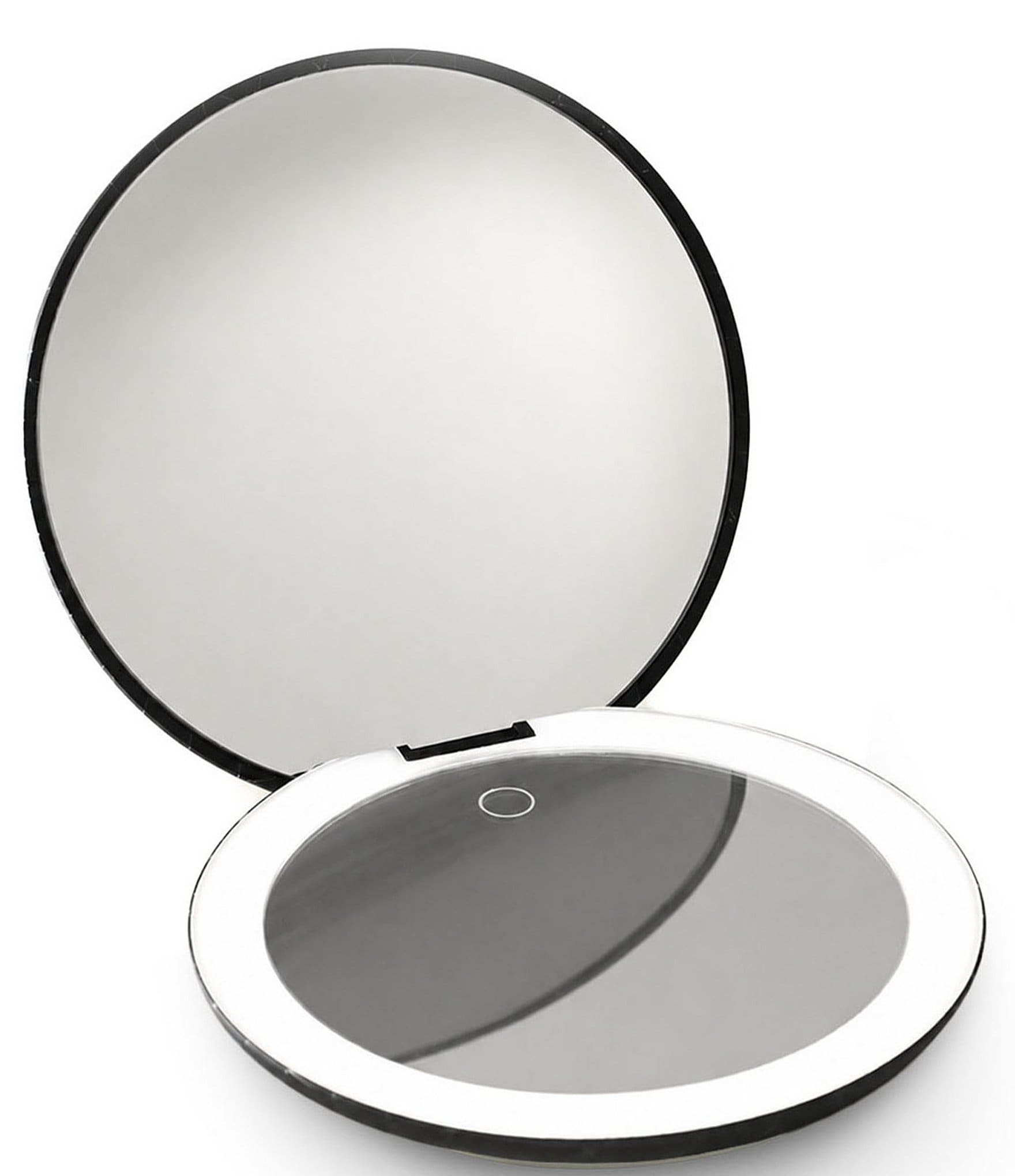 Ilios Lighting Co. Matte Black LED Compact Mirror