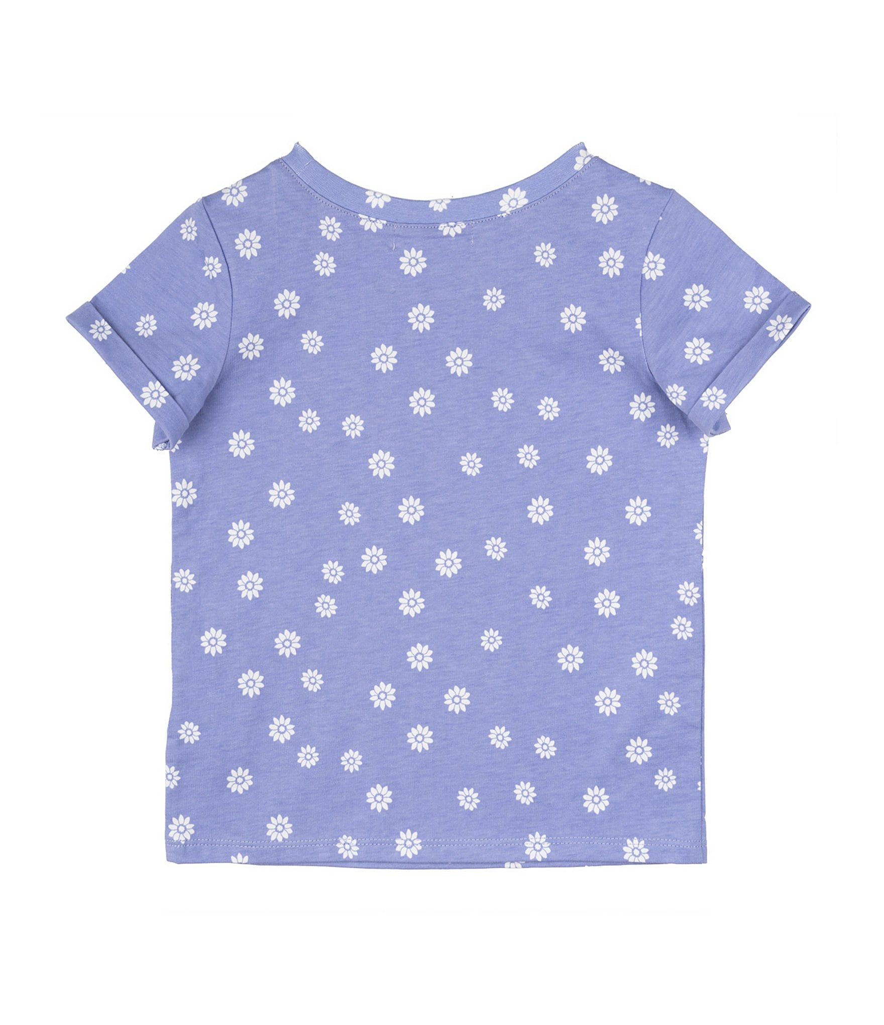Indie Gold Little Girls Roll-Sleeve Dotted Sunny Days Always T-Shirt