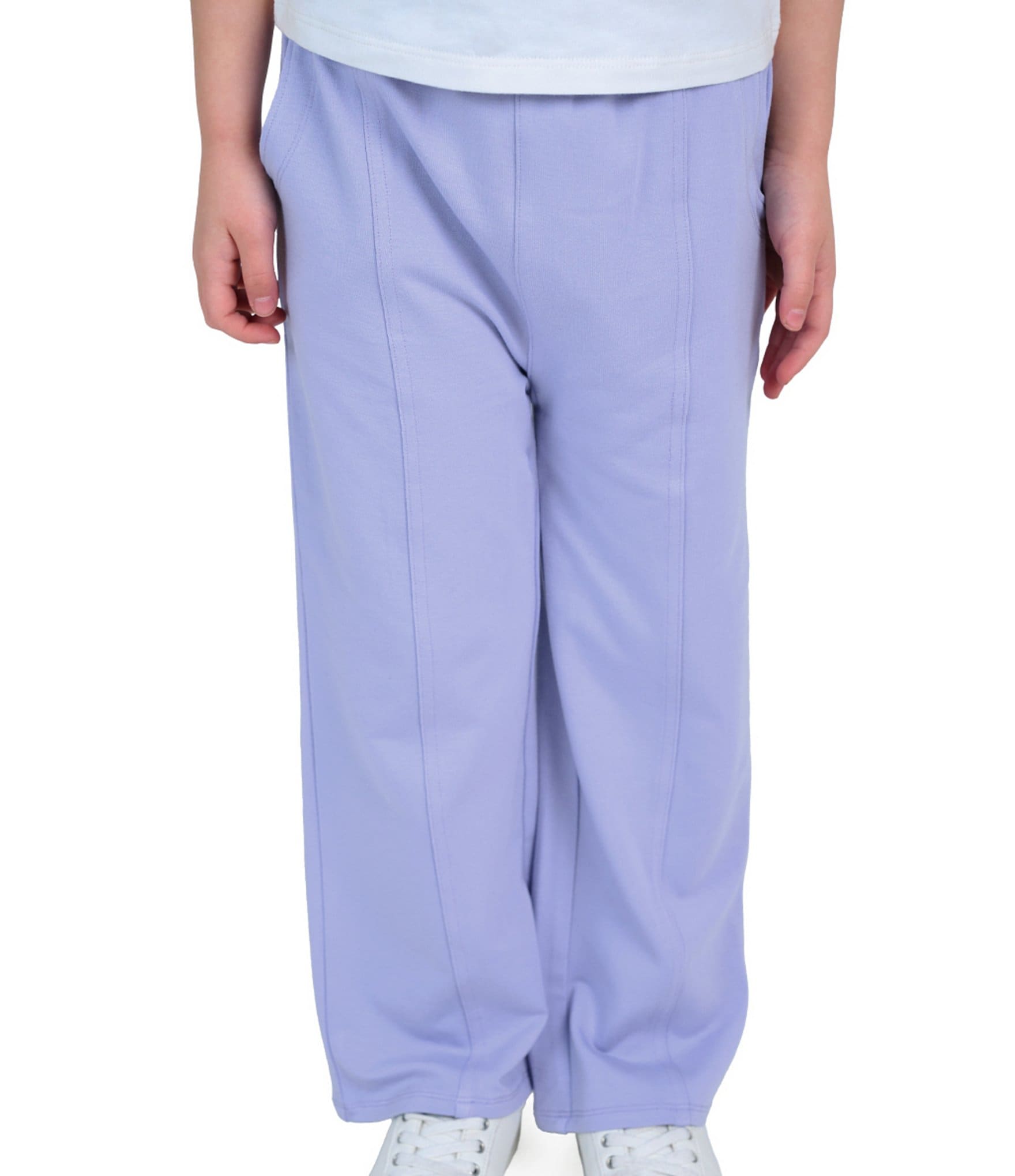 Indie Gold Little Girls Seamed-Front French Terry Pants