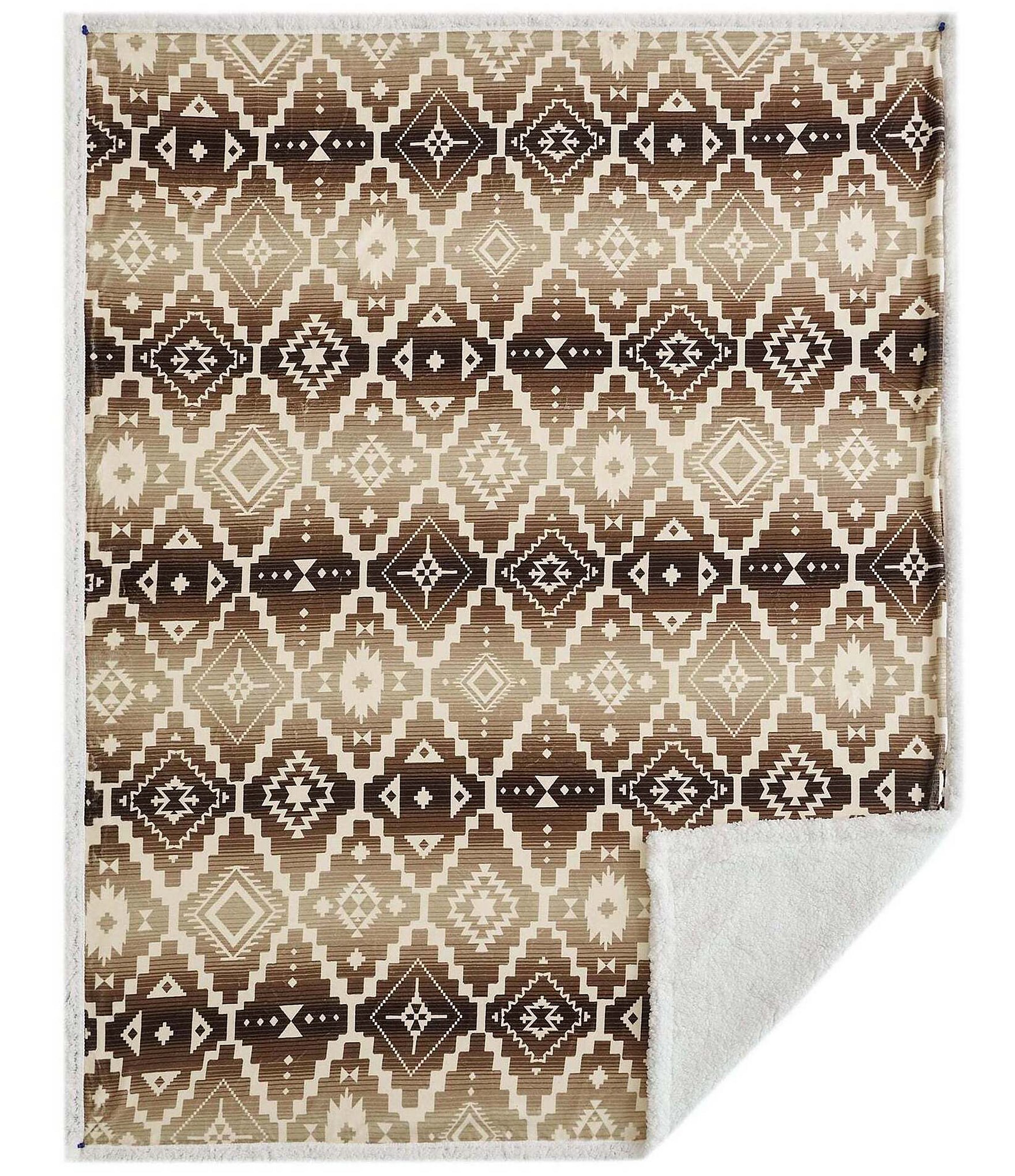 HiEnd Accents x Indigo Hill Chalet Western Campfire Sherpa Throw