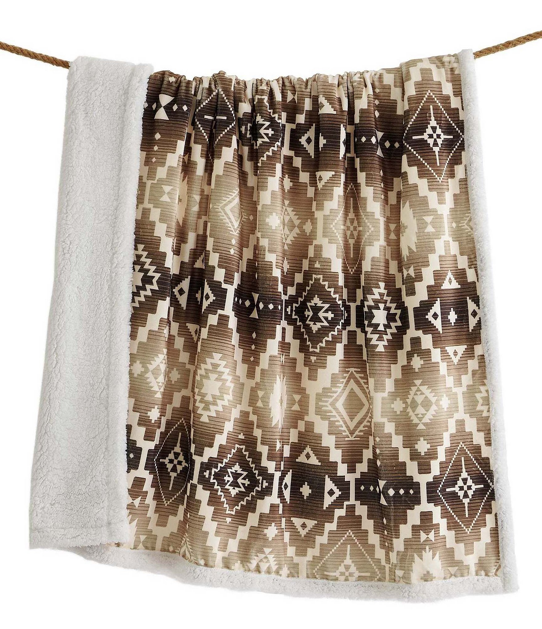 HiEnd Accents x Indigo Hill Chalet Western Campfire Sherpa Throw