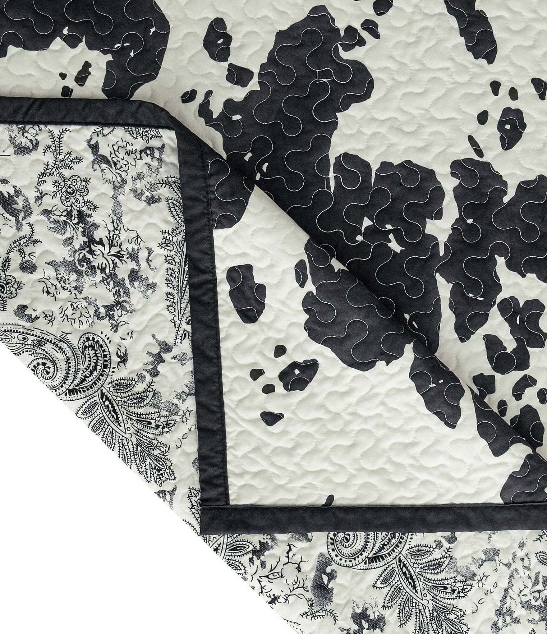 Indigo Hill by HiEnd Accents Clara Cowhide Reversible Quilt Mini Set