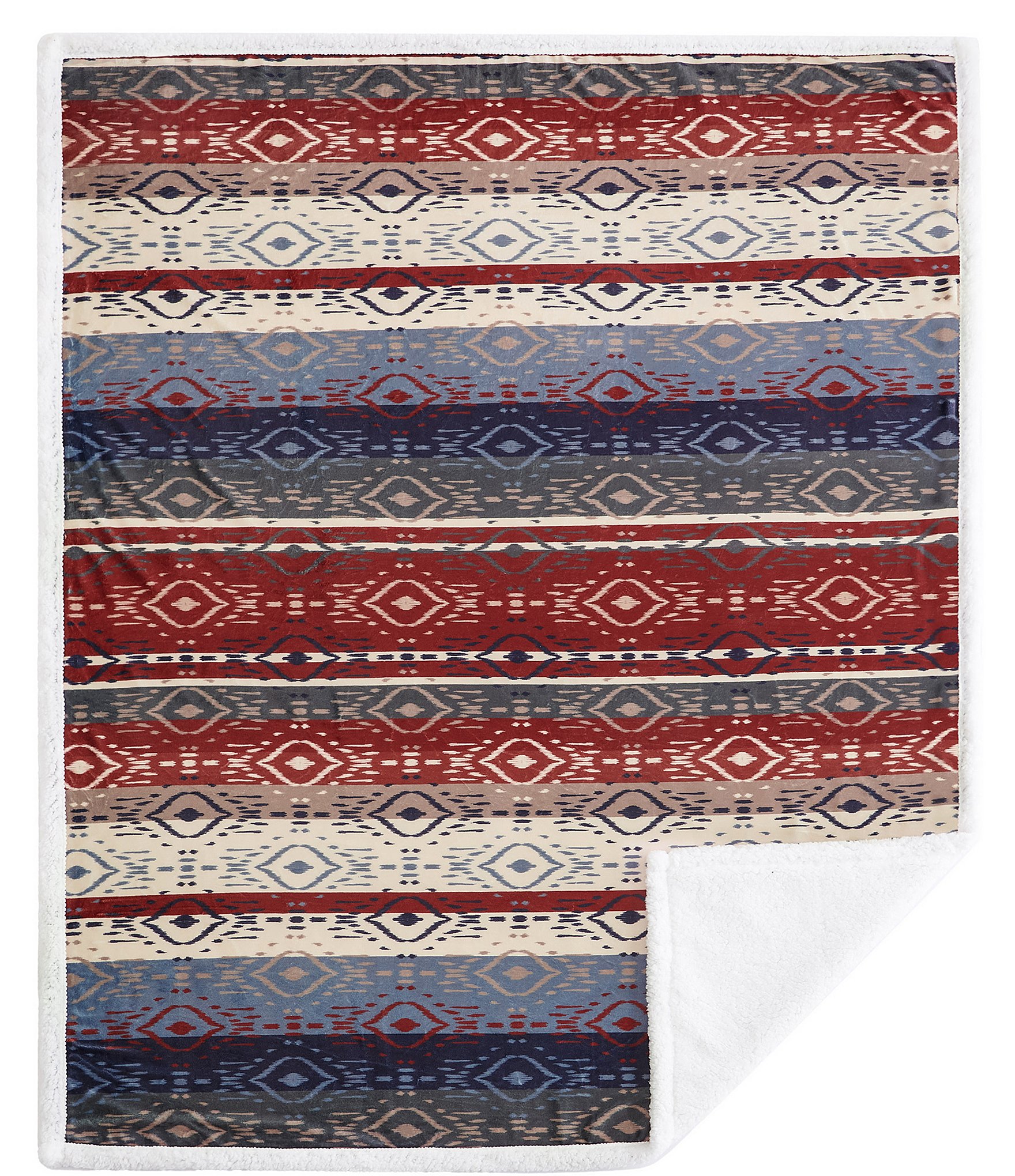 Indigo Hill by HiEnd Accents Home on the Range Southwestern Campfire Sherpa Throw