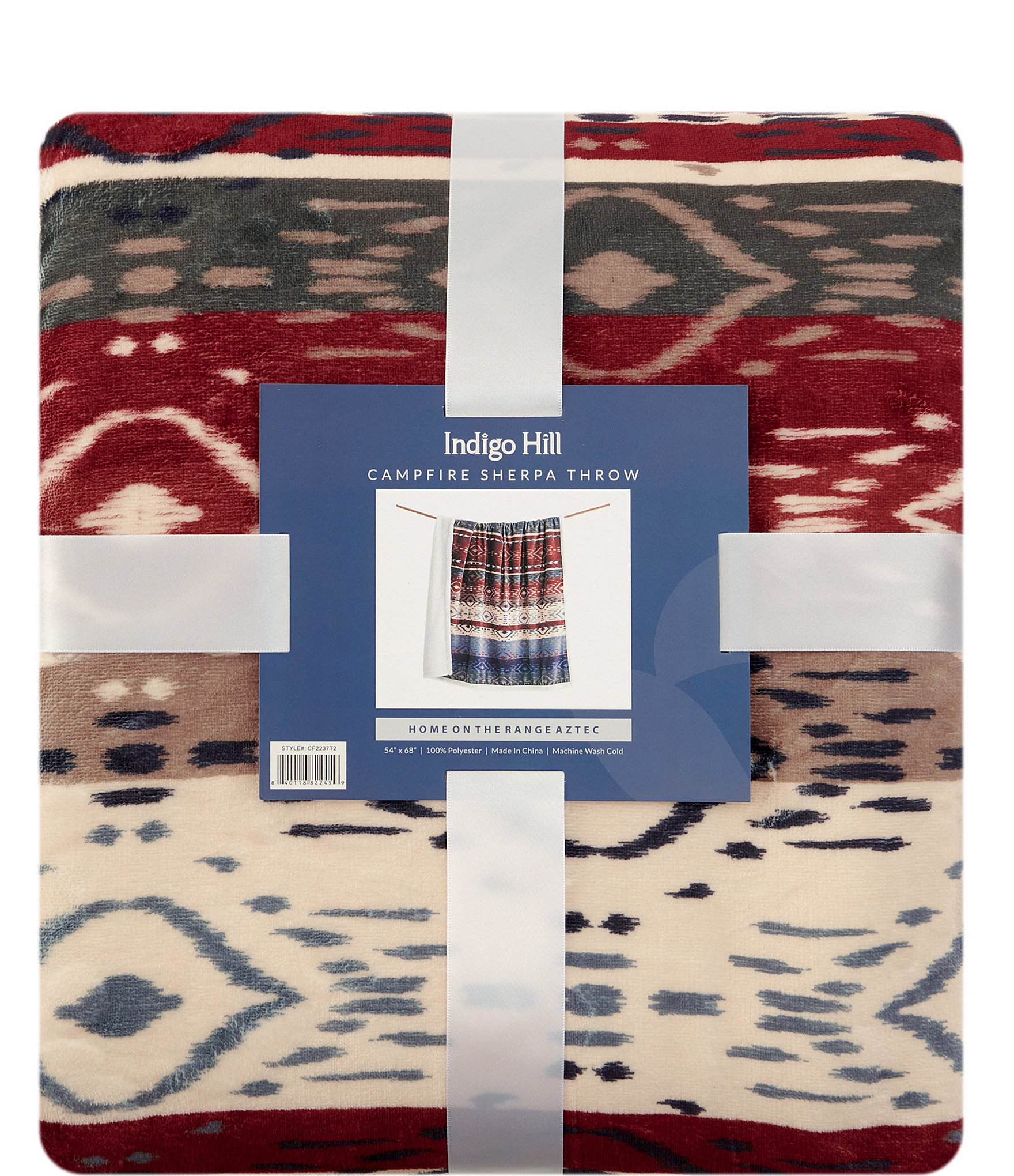 Indigo Hill by HiEnd Accents Home on the Range Southwestern Campfire Sherpa Throw