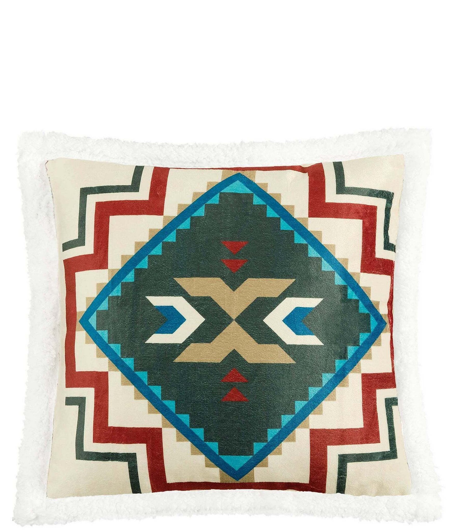 Indigo Hill by HiEnd Accents Spirit Valley Southwestern-Inspired Patterns Campfire Sherpa Cozy Throw and Pillows Set