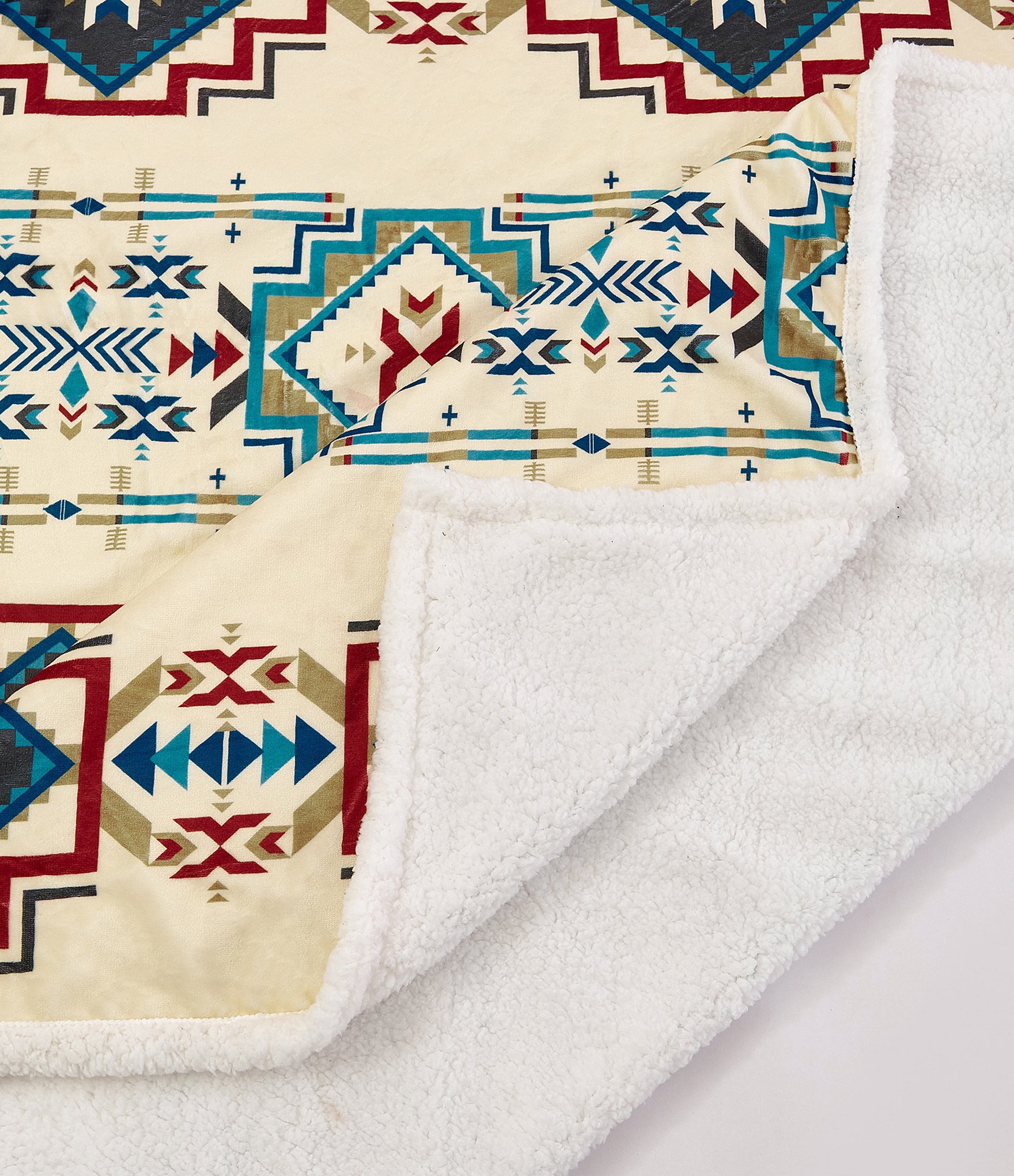 HiEnd Accents x Indigo Hill Spirit Valley Southwestern-Inspired Campfire Sherpa Throw Blanket