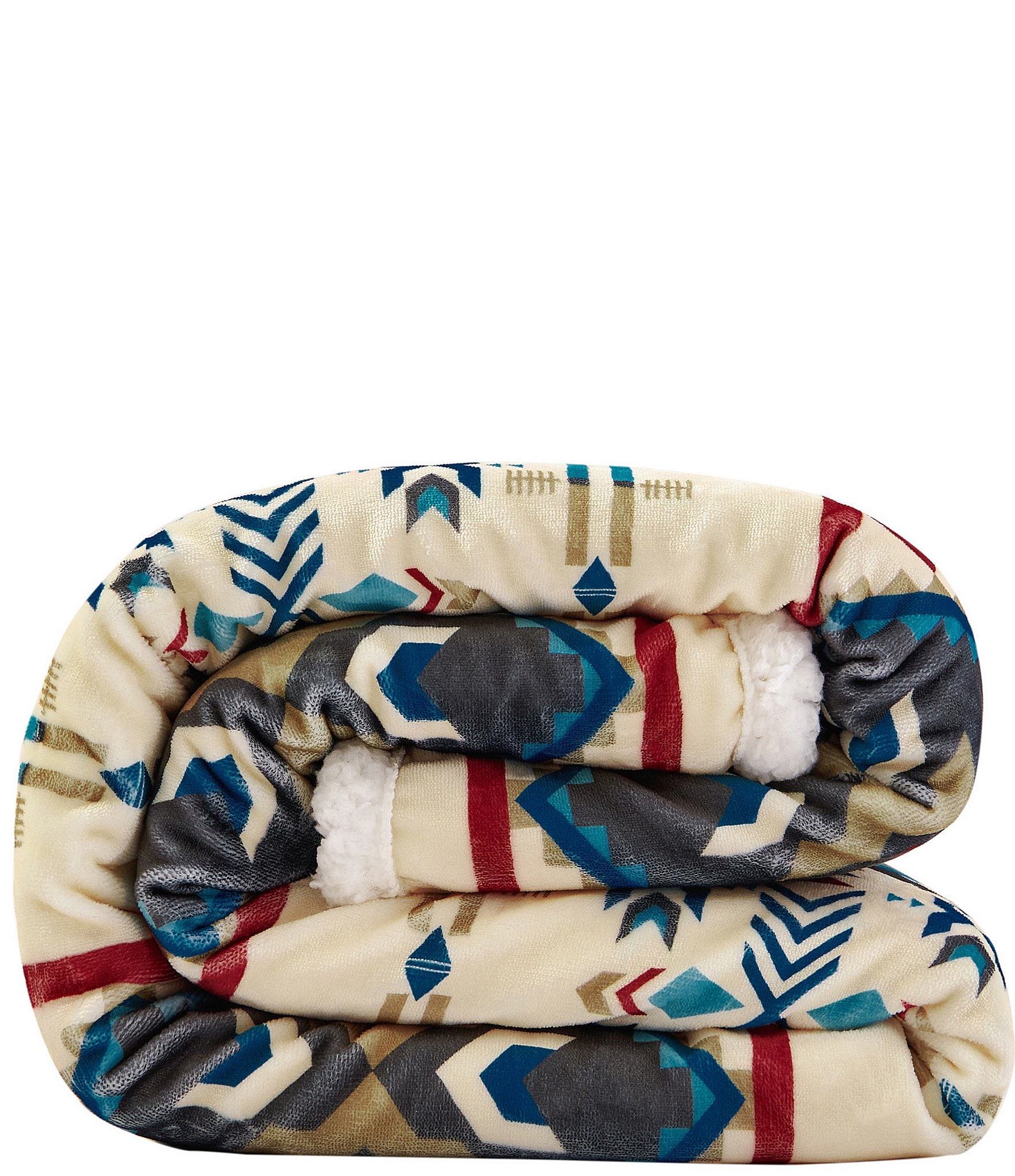 HiEnd Accents x Indigo Hill Spirit Valley Southwestern-Inspired Campfire Sherpa Throw Blanket