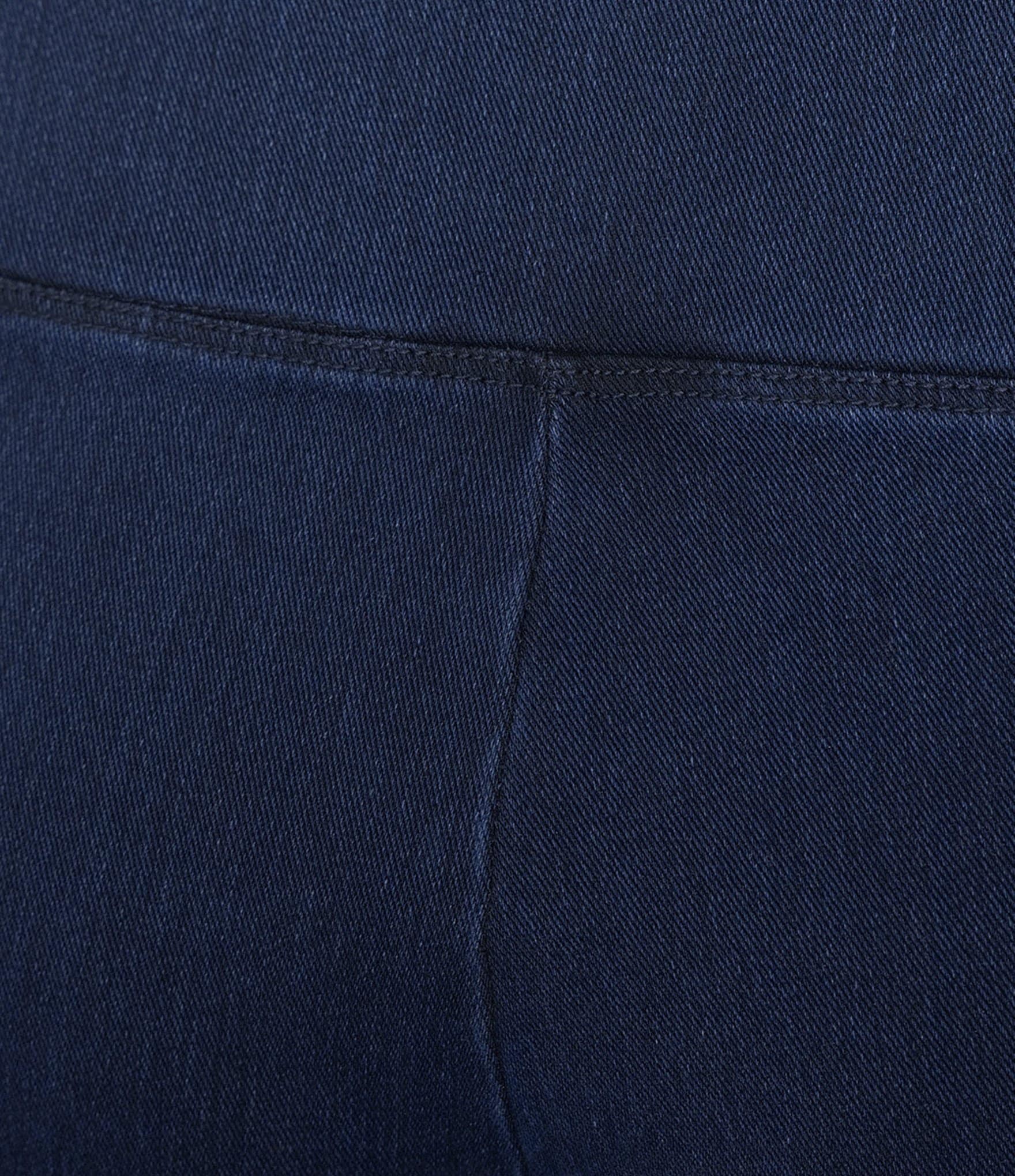 Intro Aimee Knit Denim Coconut Button Hem Pull-On Straight Leg Capri Pants