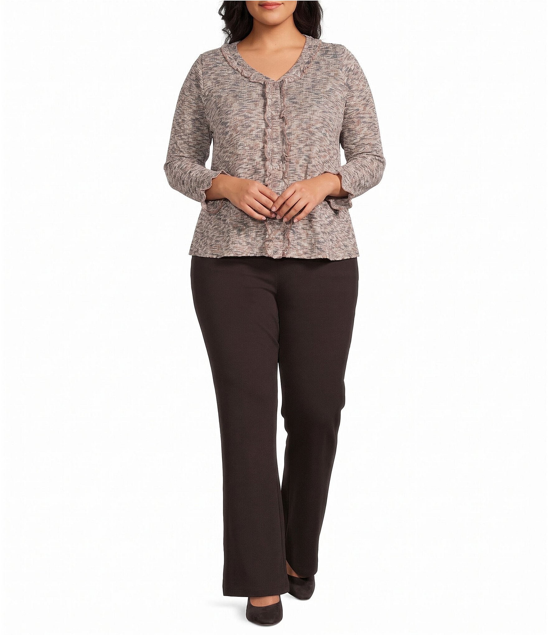 Intro Bella Plus Size Bella Boot Cut Pull-On Pants