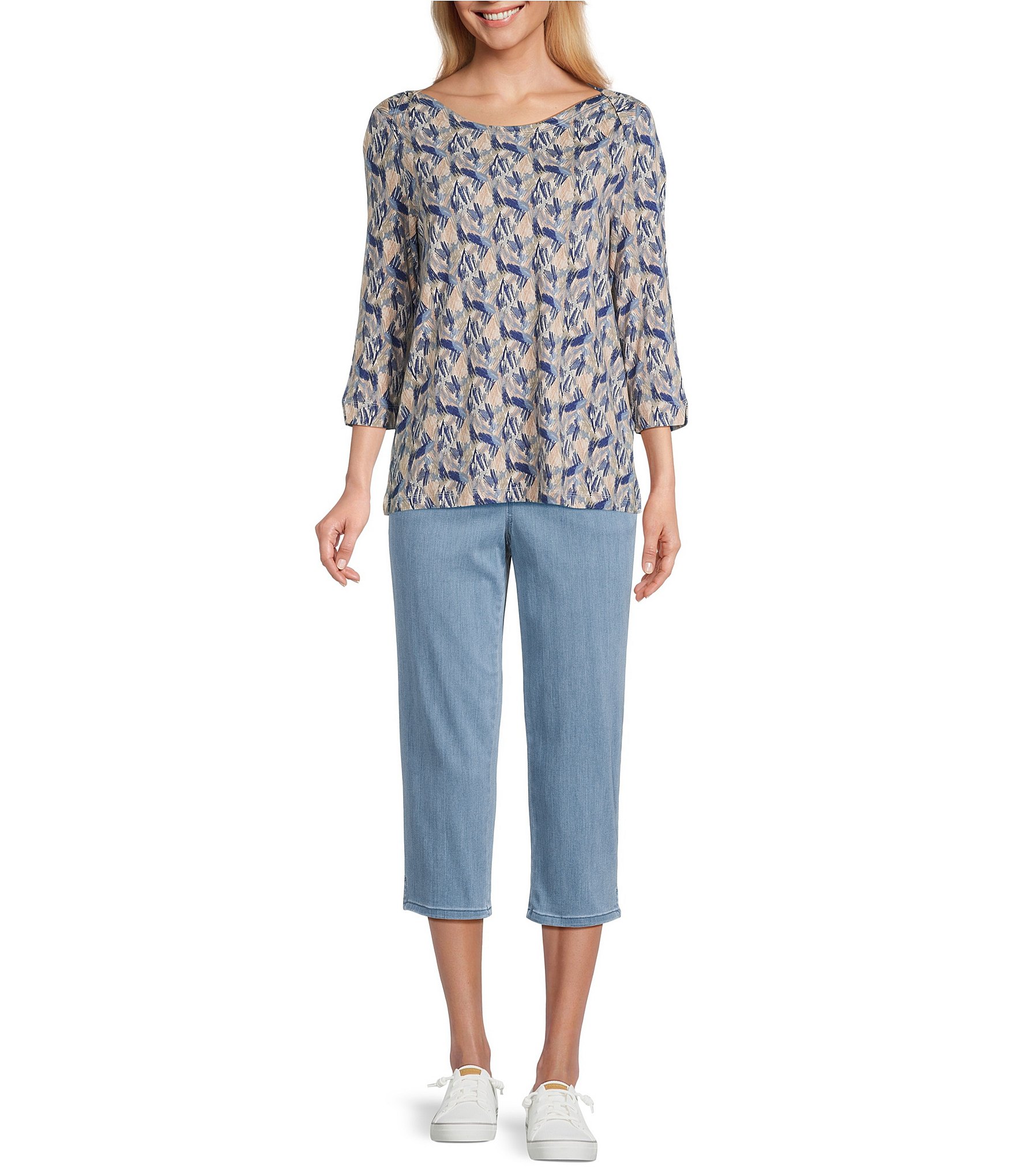 Intro Dahlia Freedom Denim Pull-On Capri Pants