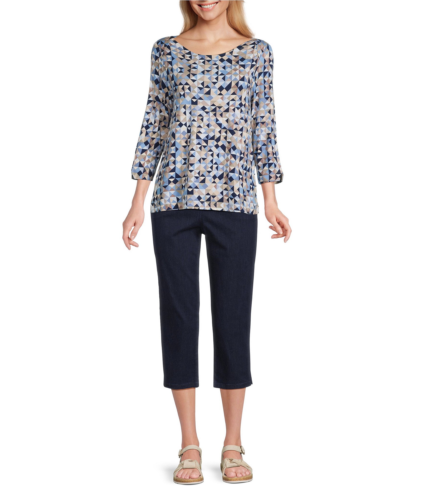 Intro Dahlia Freedom Denim Pull-On Capri Pants