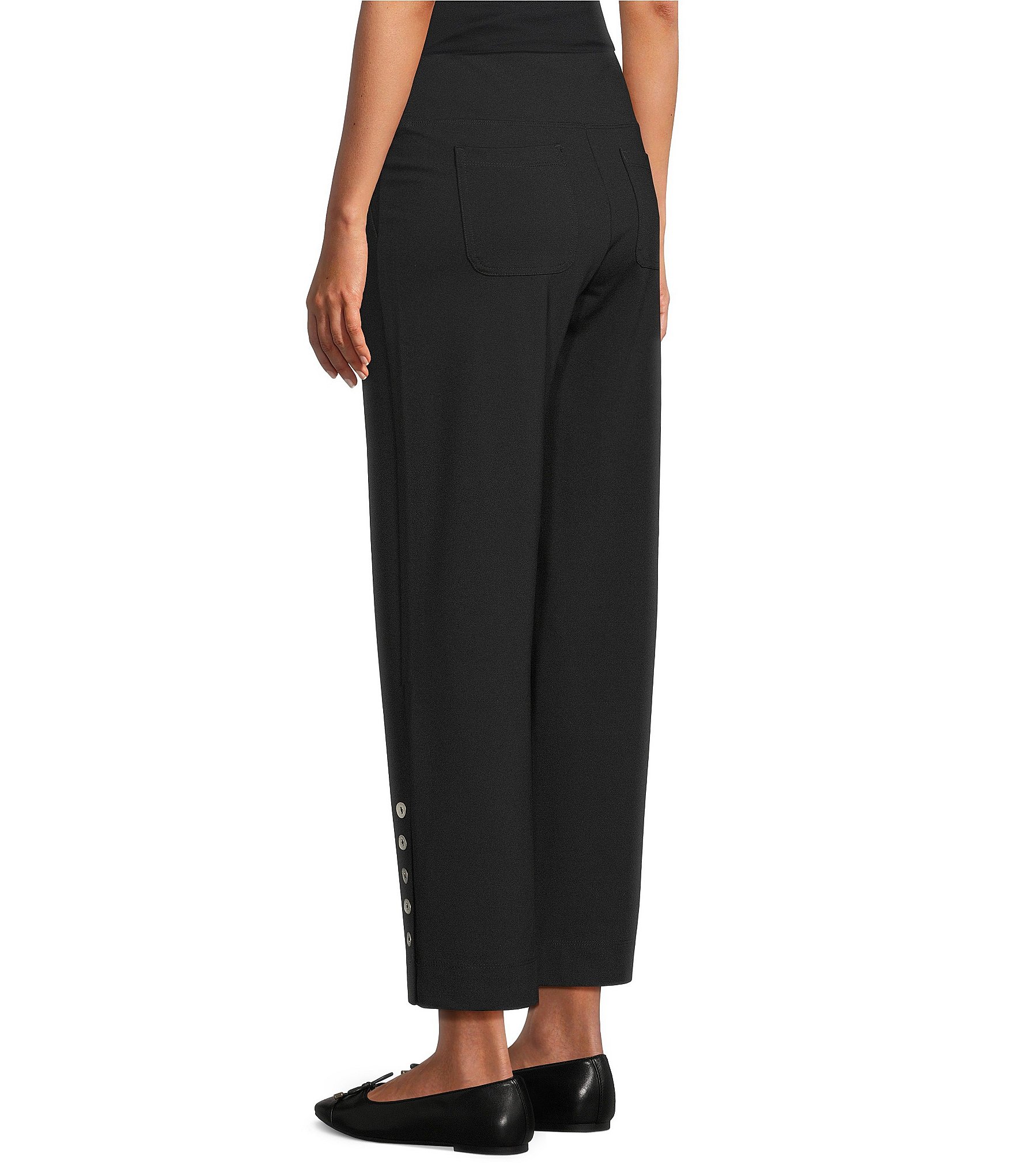Intro Double Knit Straight Leg Traveler Pull-On Ankle Pants