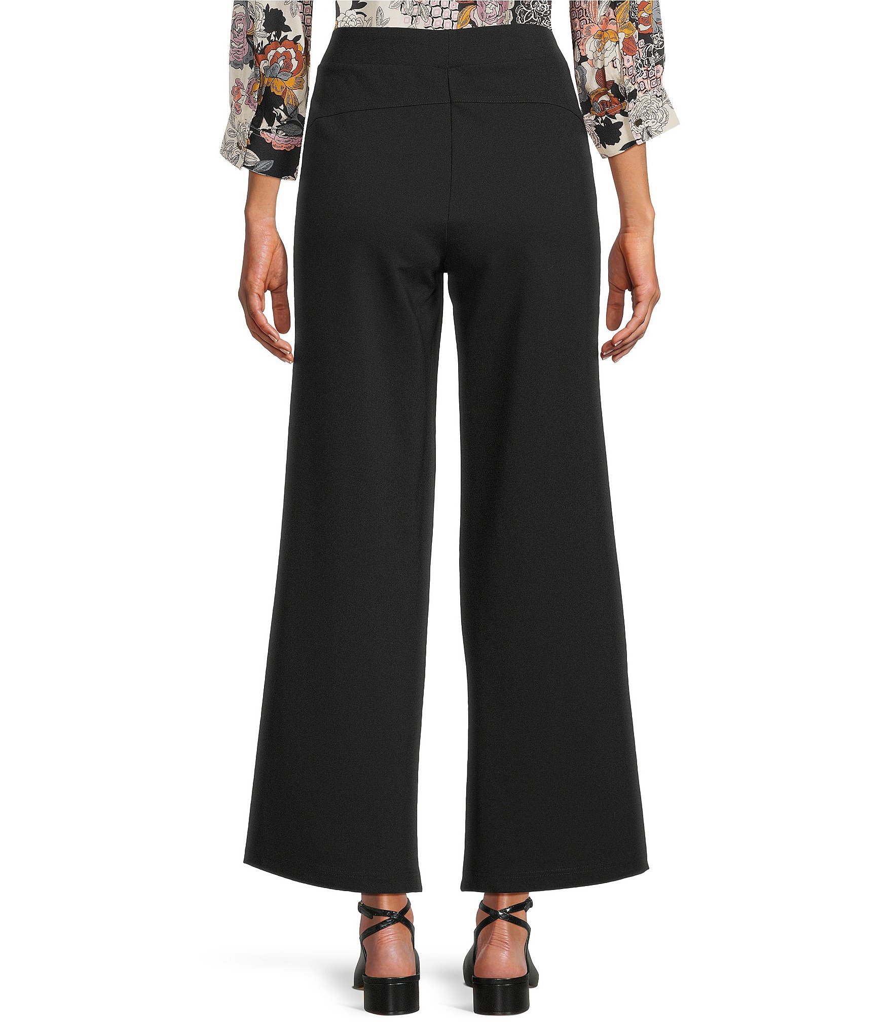 Intro Double Knit Traveler Pull-On Wide Leg Pants