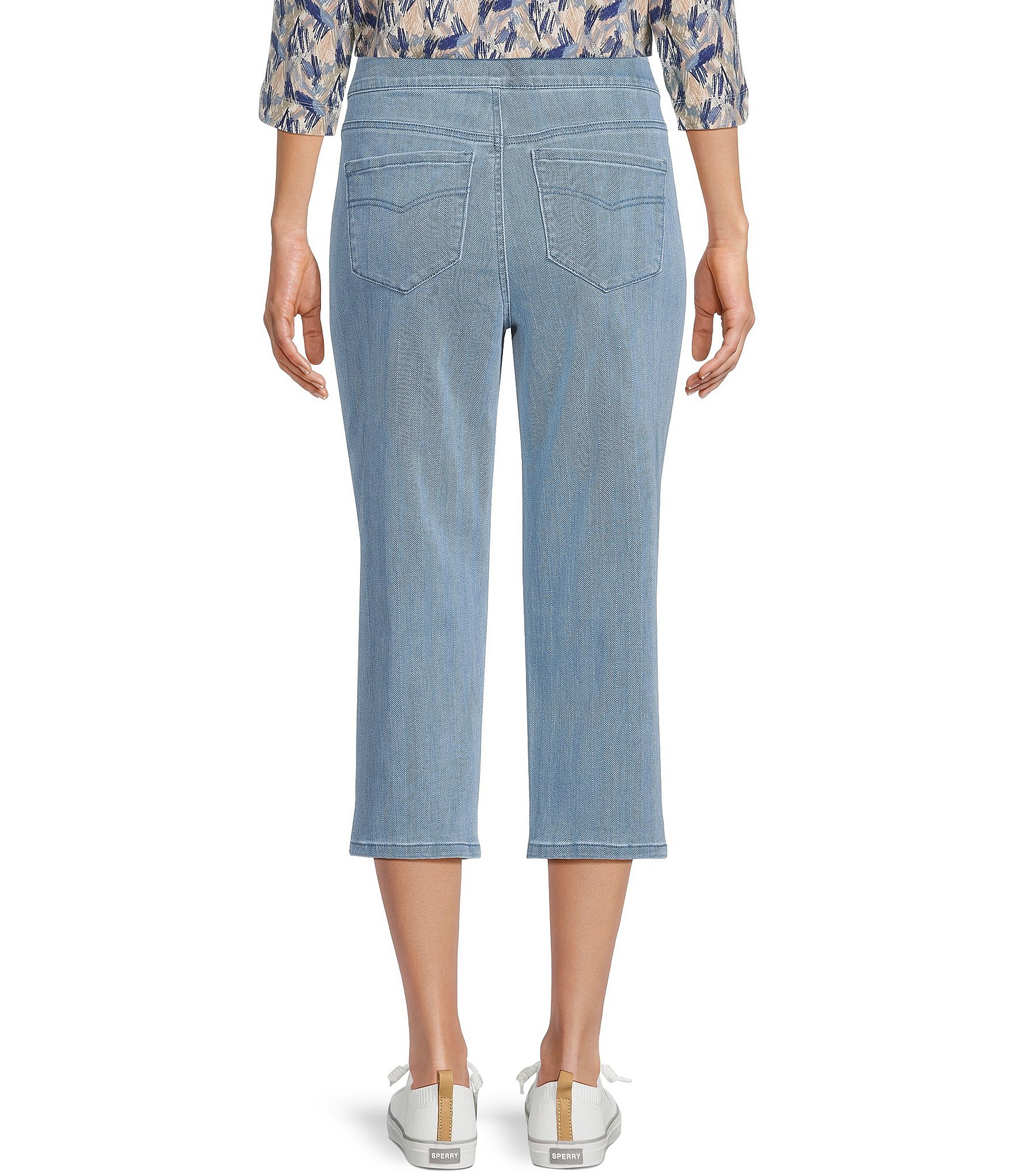 Intro Petite Size Dahlia Freedom Denim Pull-On Capri Pants