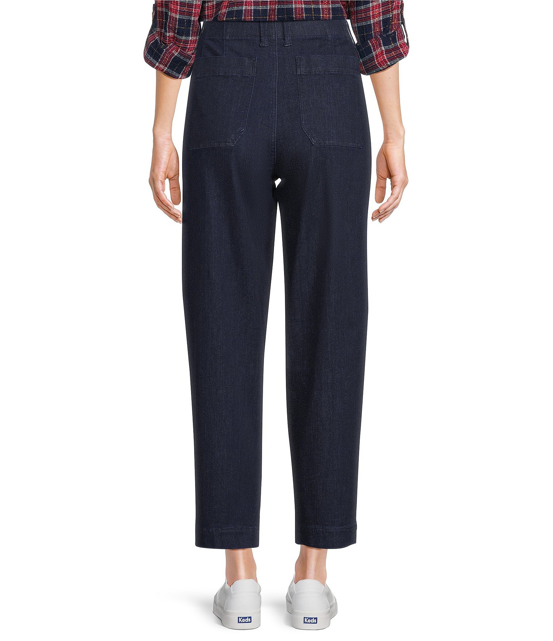 Intro Petite Size Sidney Crop Barrel Leg Pants