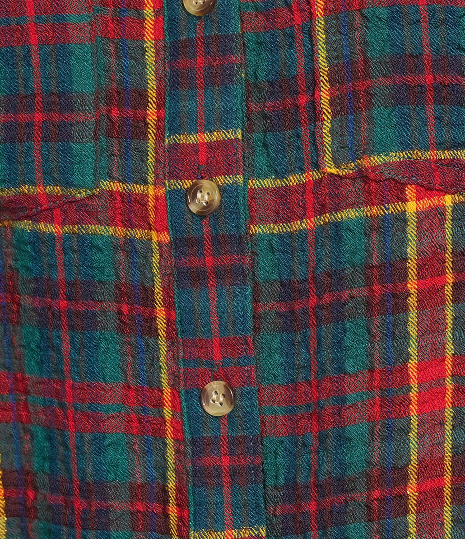 Intro Petite Size Woven Pucker Plaid New Red Admore Point Collar 3/4 Rolled-Tab Sleeve Button-Front Shirt