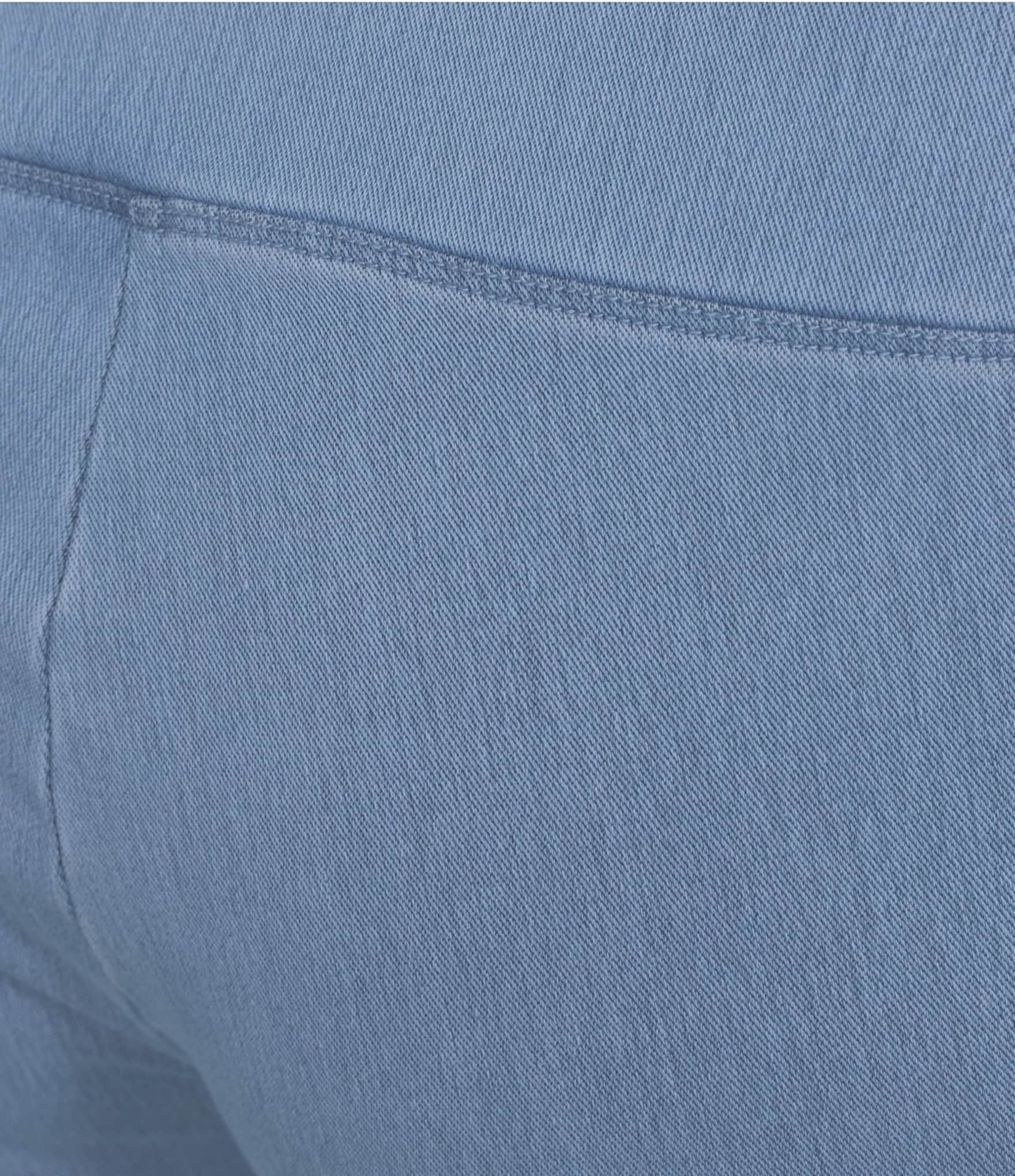 Intro Plus Size Knit Denim Wash Schiffli Straight Leg Hem Pull-On Pants