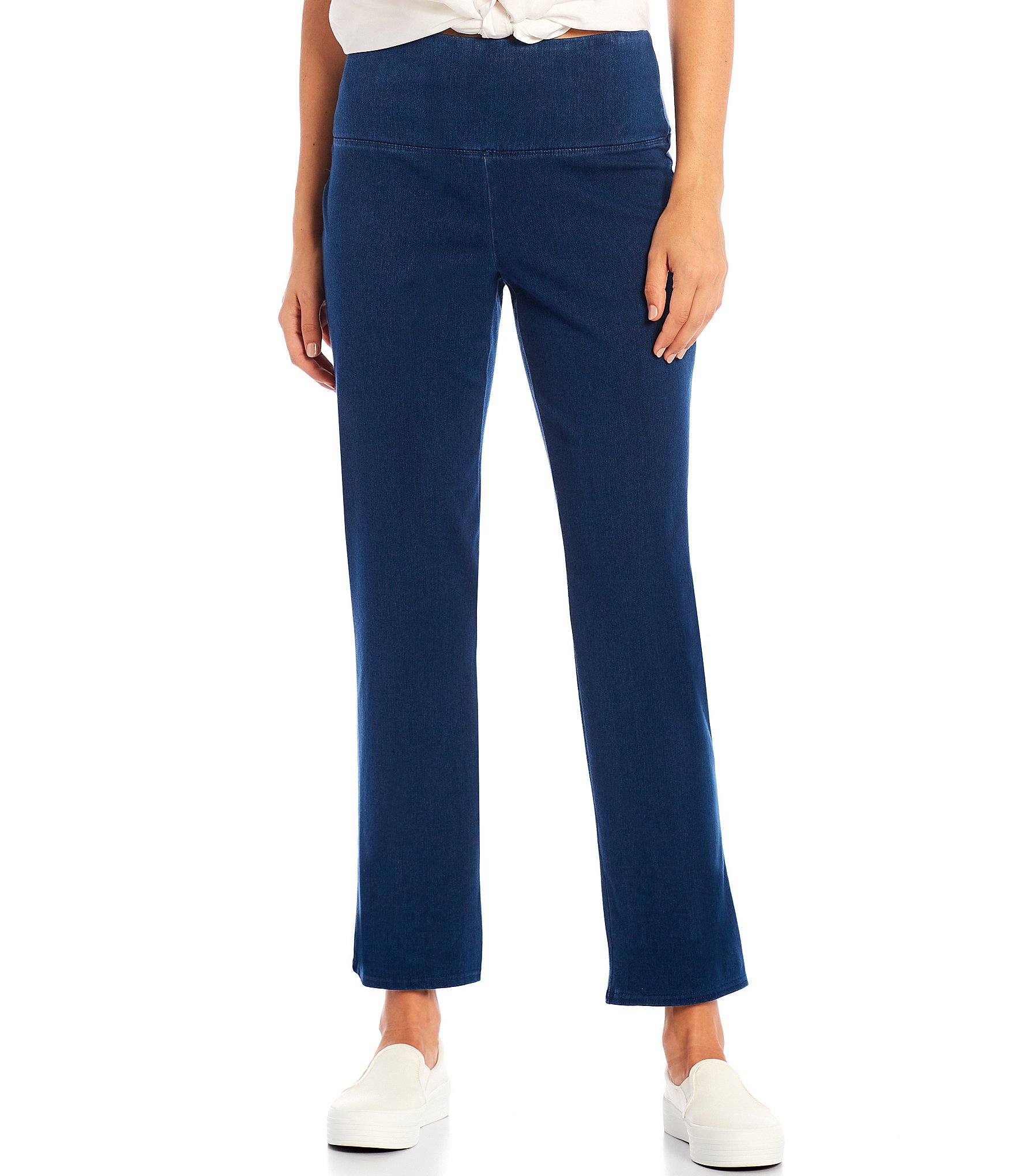 Intro Love The Fit Women's Blue Knit Corduroy Leggings Tummy Control Large  #1441 - $21 - From Tana