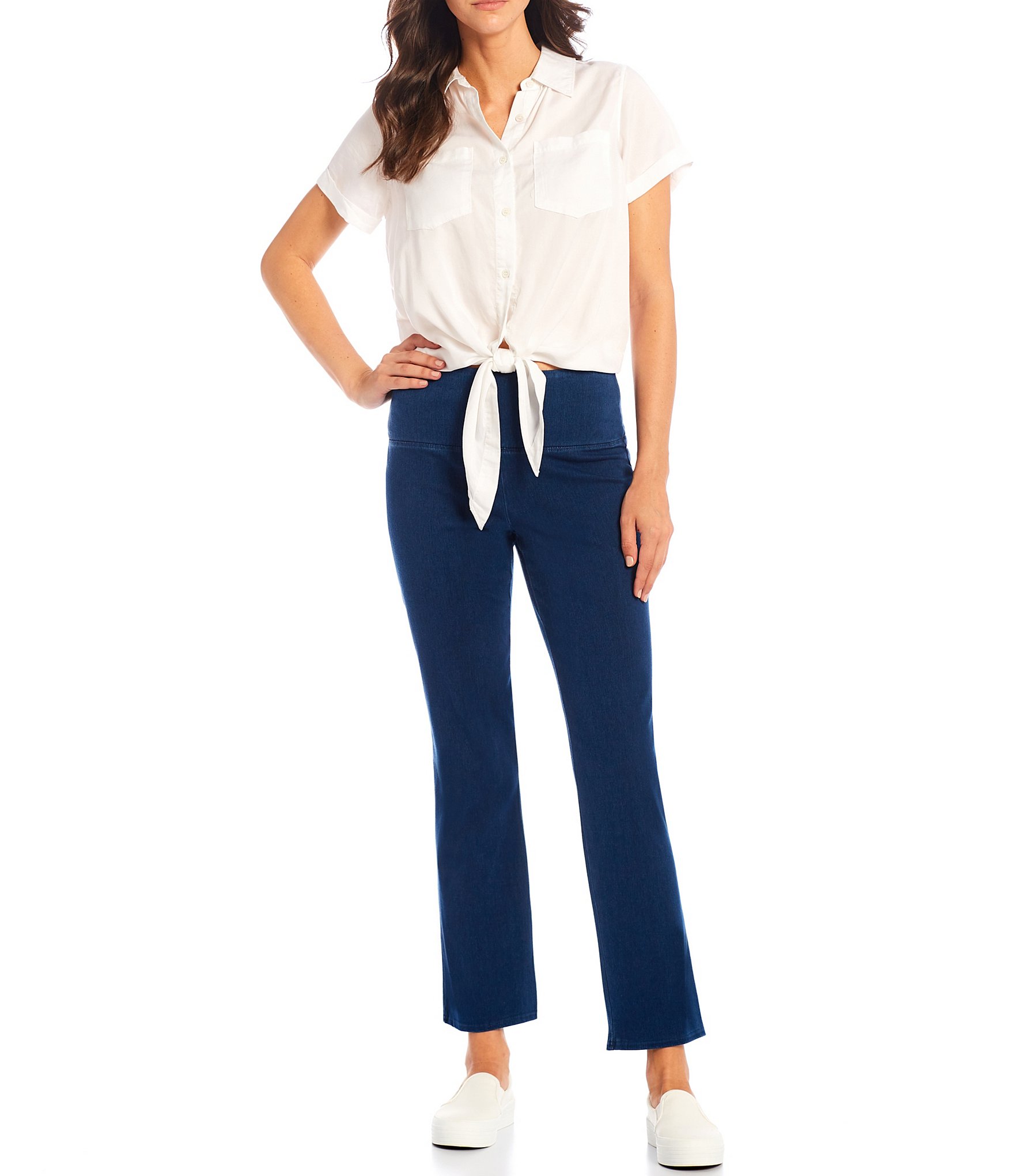 Intro Teri Love the Fit Knit Twill Denim Straight Leg Jeggings