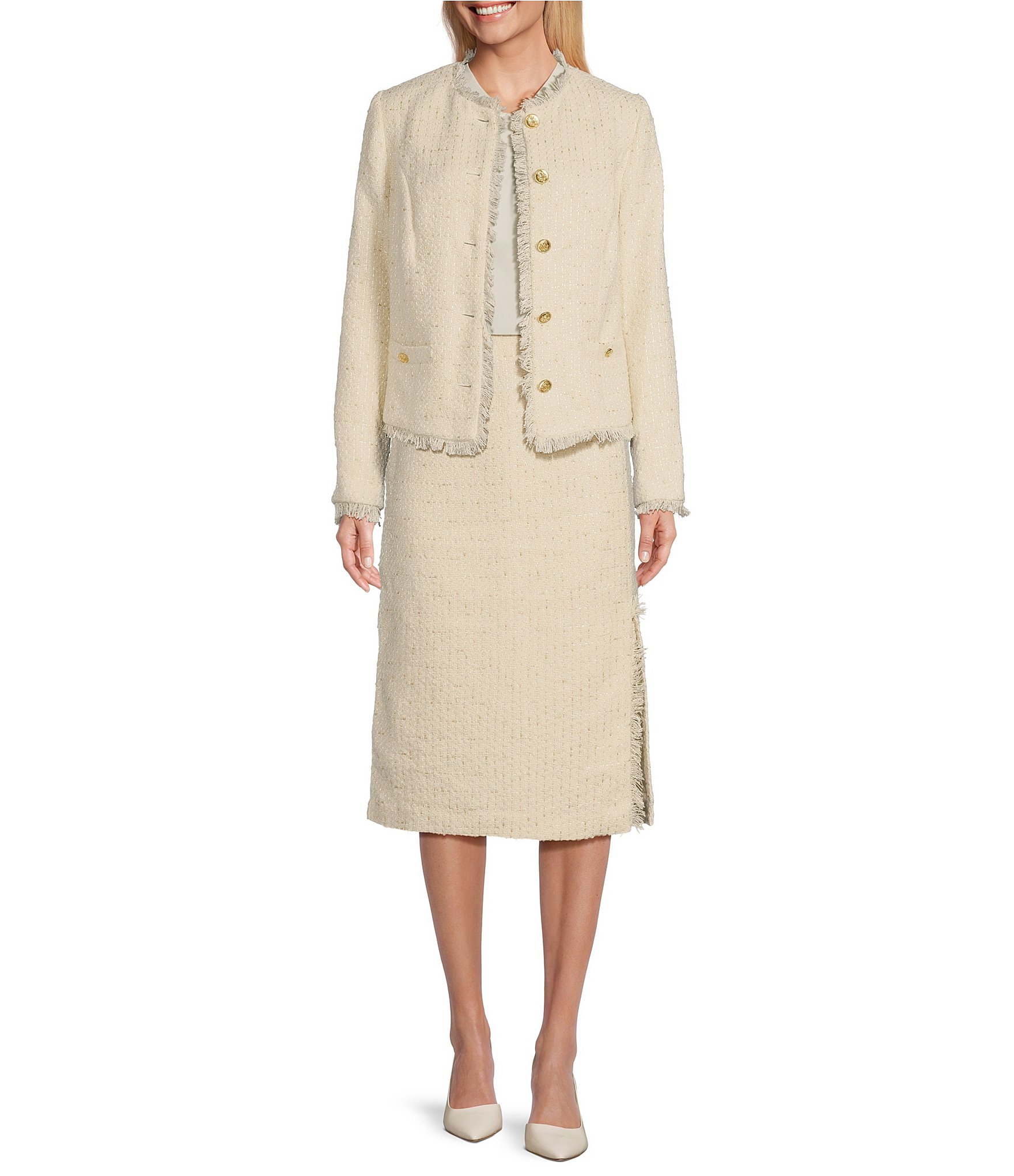 Investments Coordinating Boucle Midi Pencil Skirt