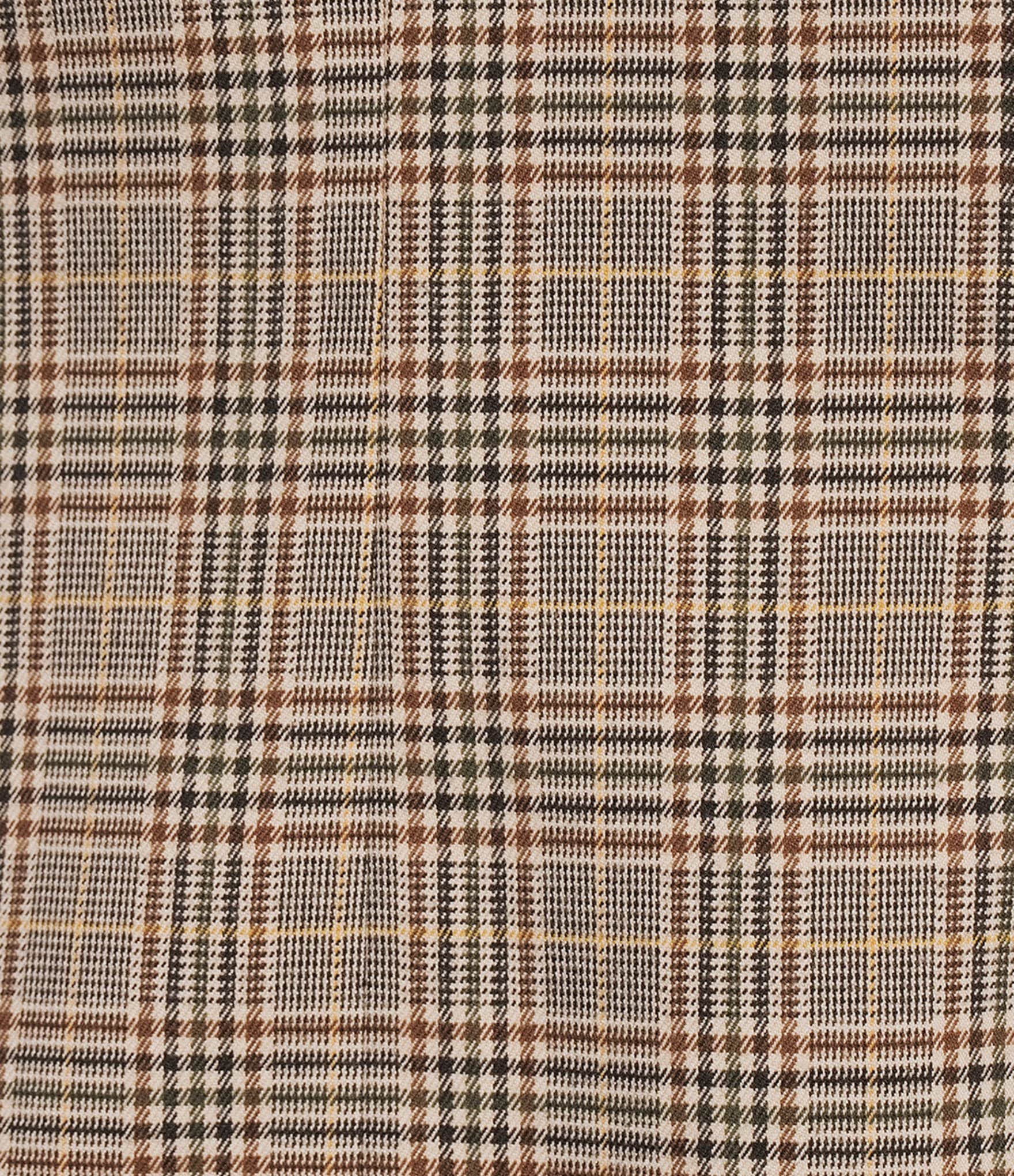 Investments Coffee Plaid Long Sleeve Button Front Blazer