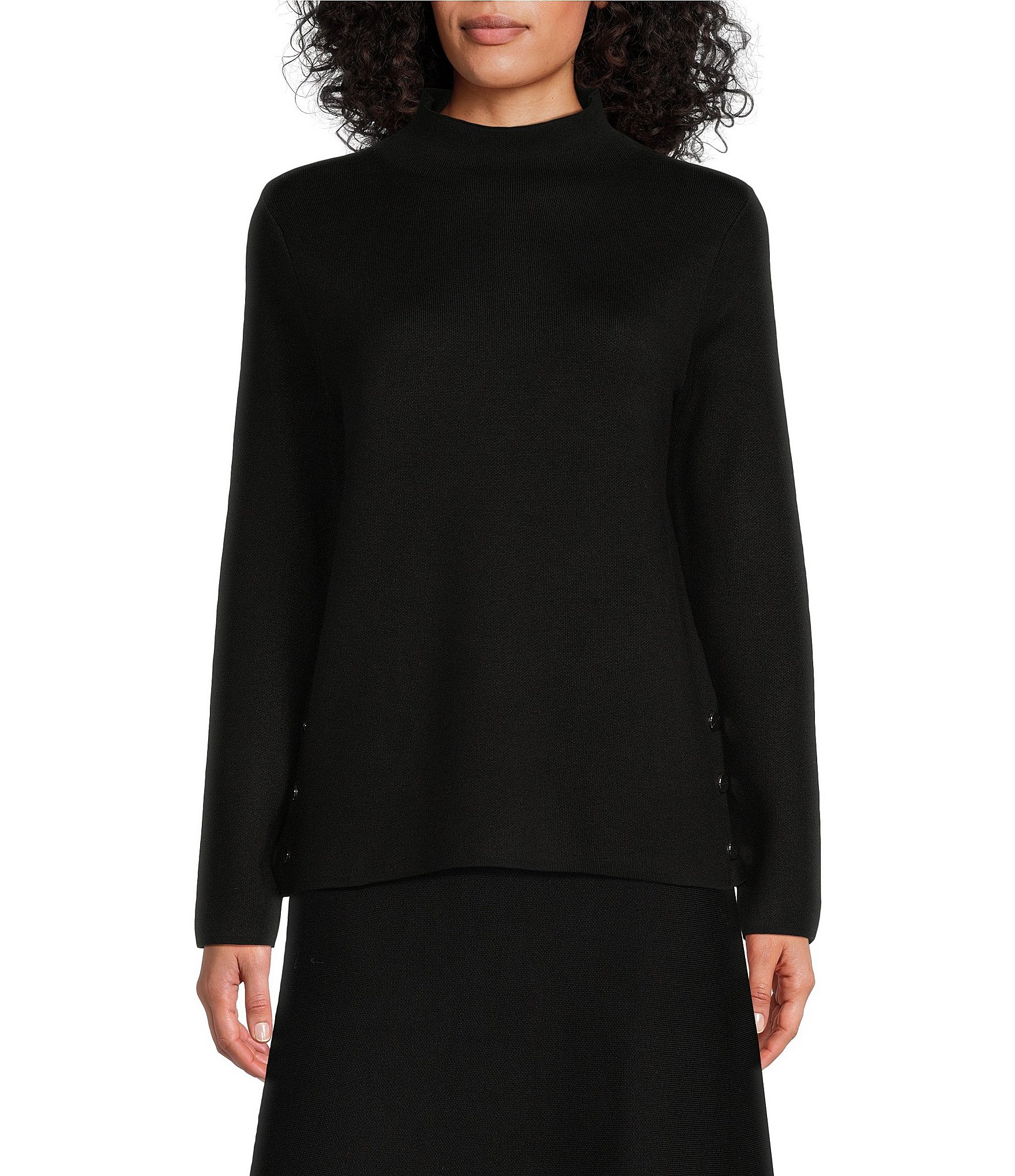 Investments Funnel Mock Neck Long Sleeve Sweater | Dillard's