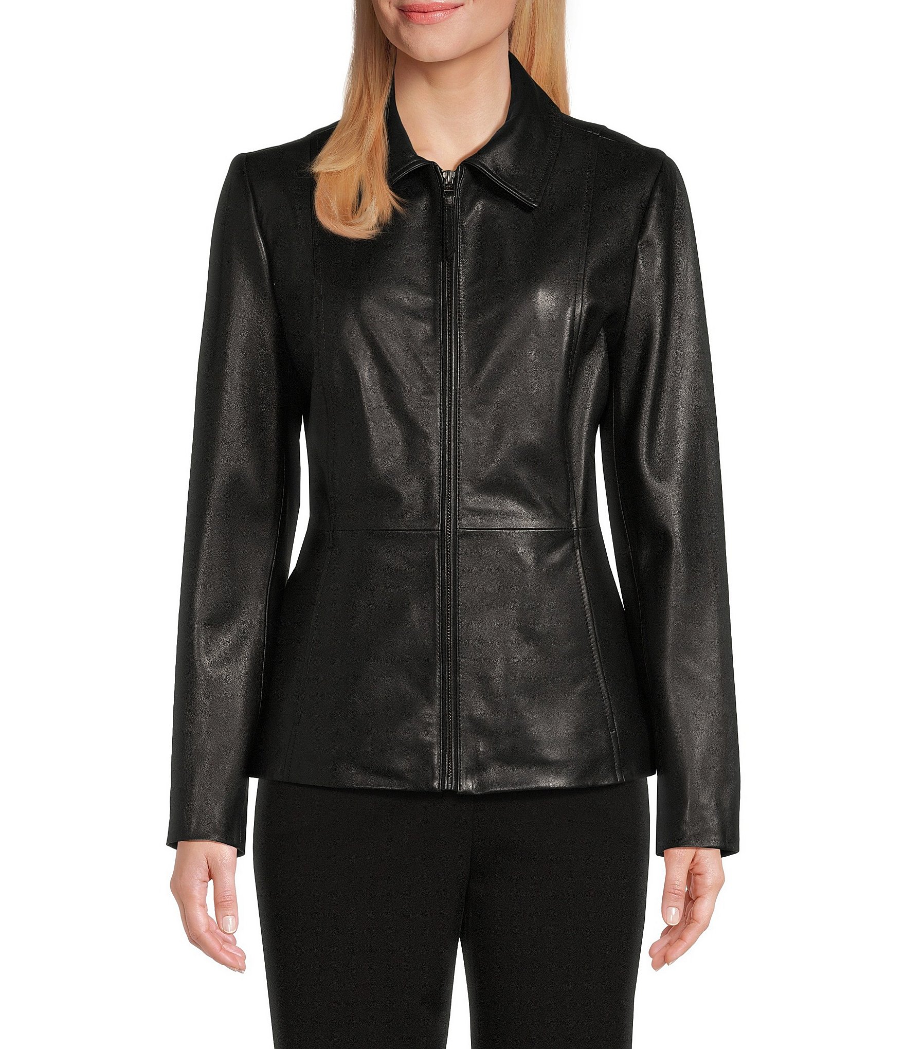 Women's Edition Point Collar Jacket in Old English Leather - Thursday