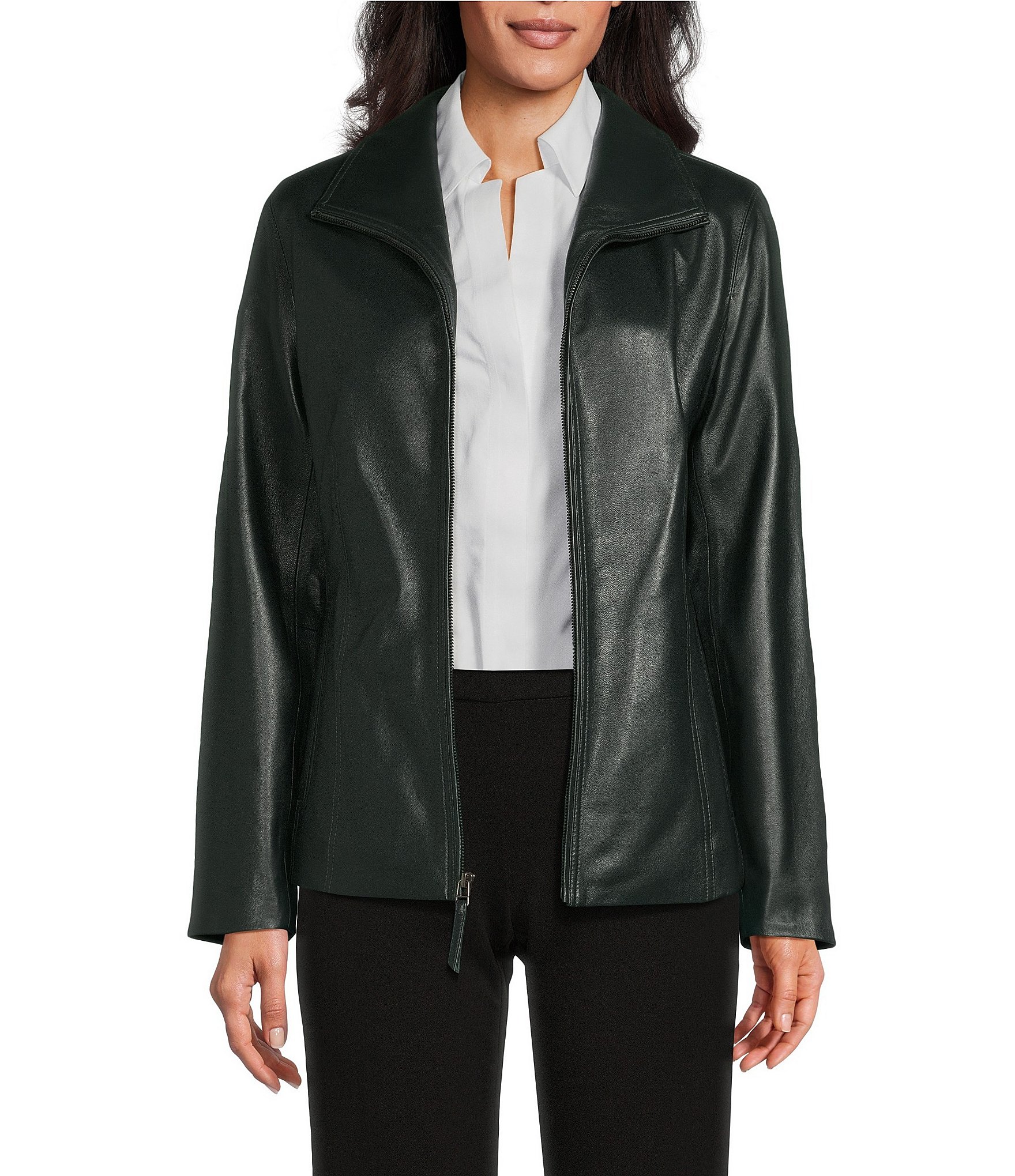 Dillards lambskin leather jacket hotsell