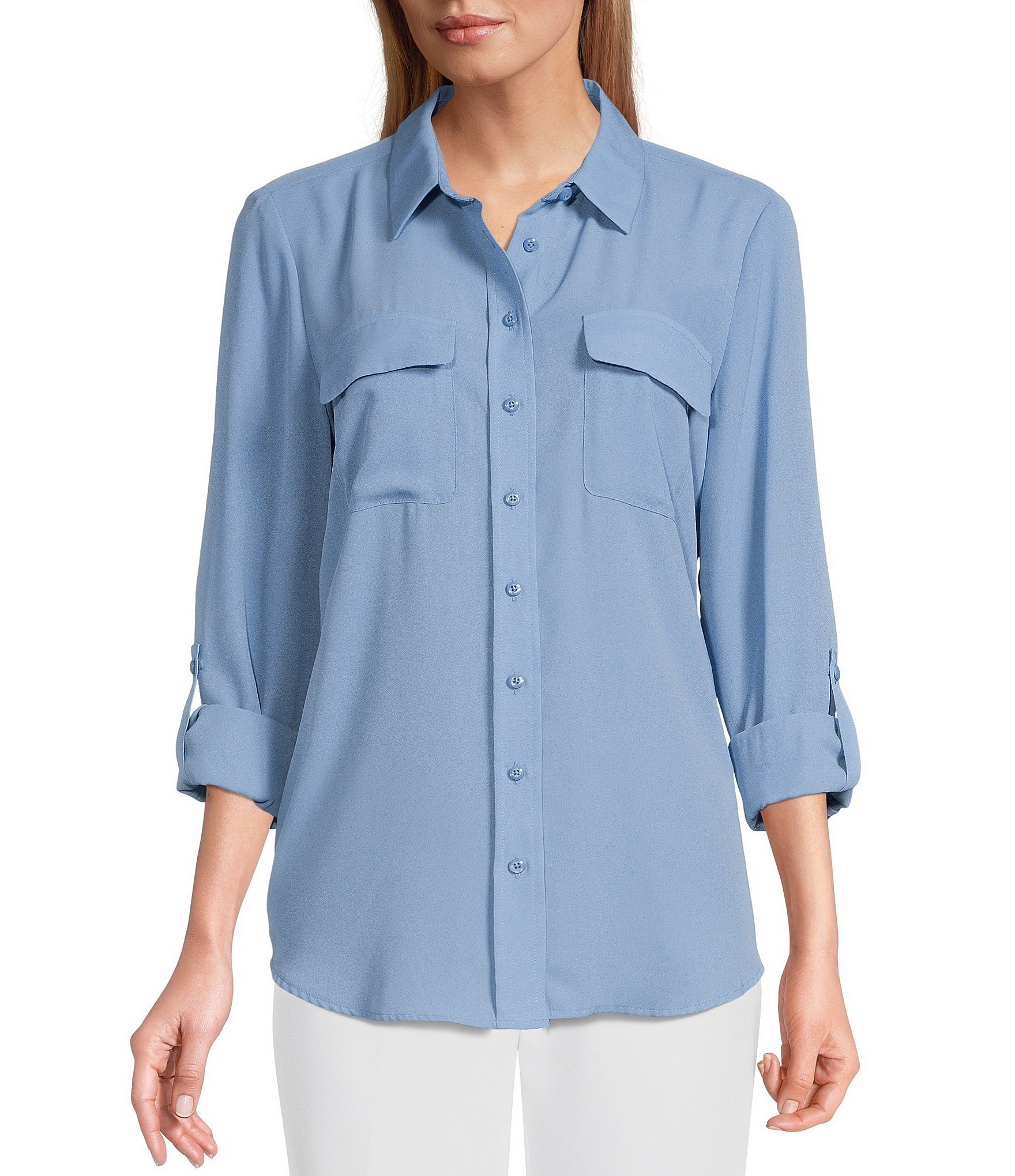 Long Sleeve Petite Casual & Dressy Tops & Blouses | Dillard's