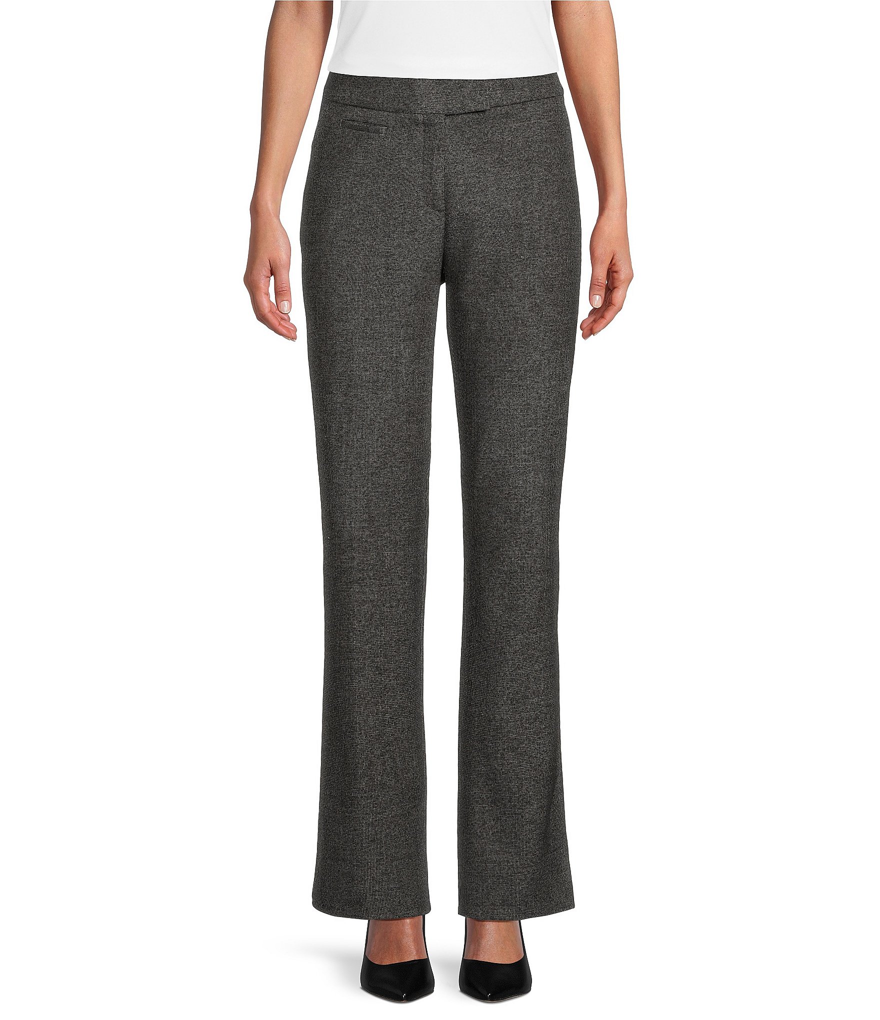Investments Petite Size the 5TH AVE fit Black Tweed Straight Pants ...