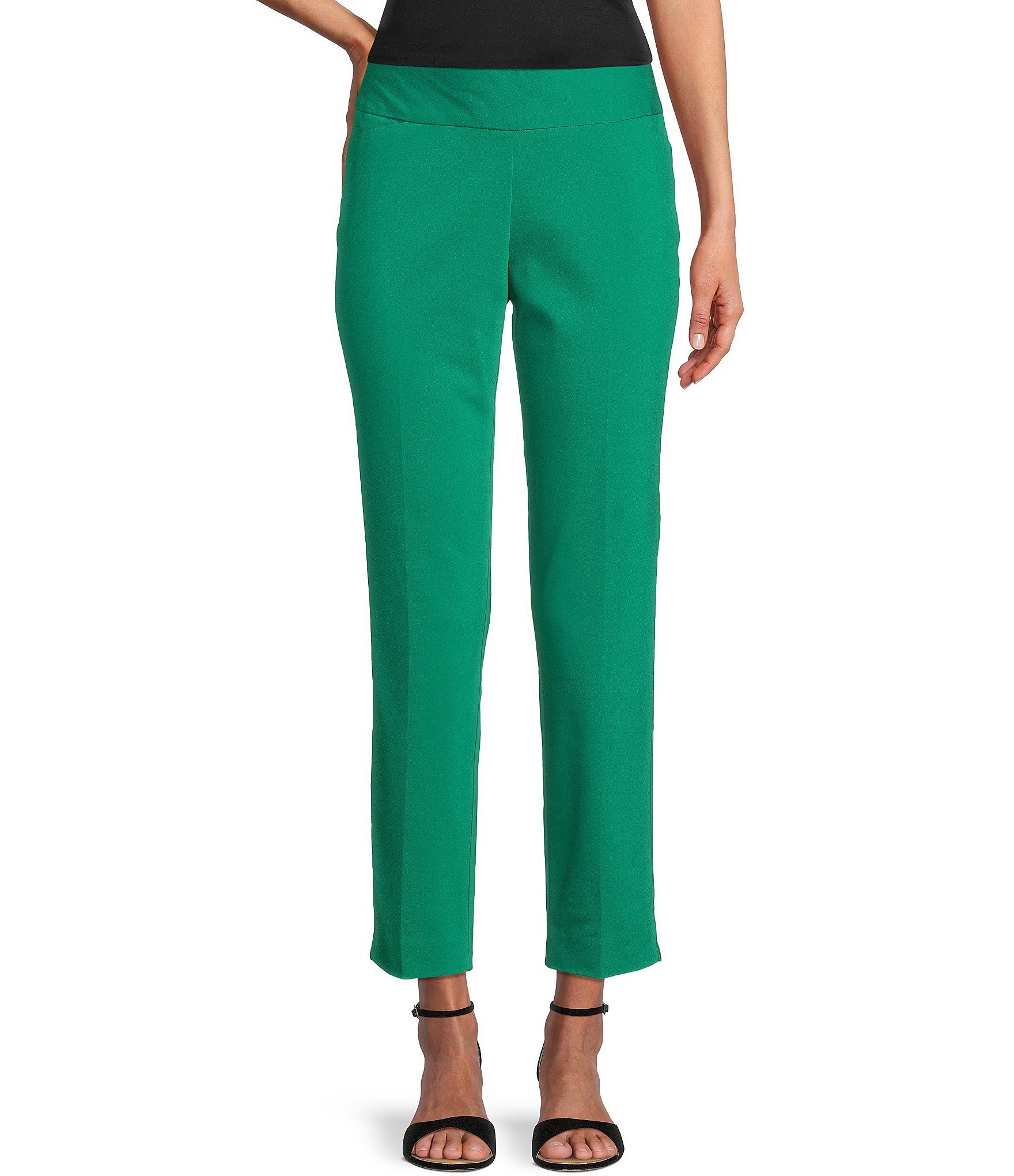 Green Petite Casual & Dress Pants | Dillard's
