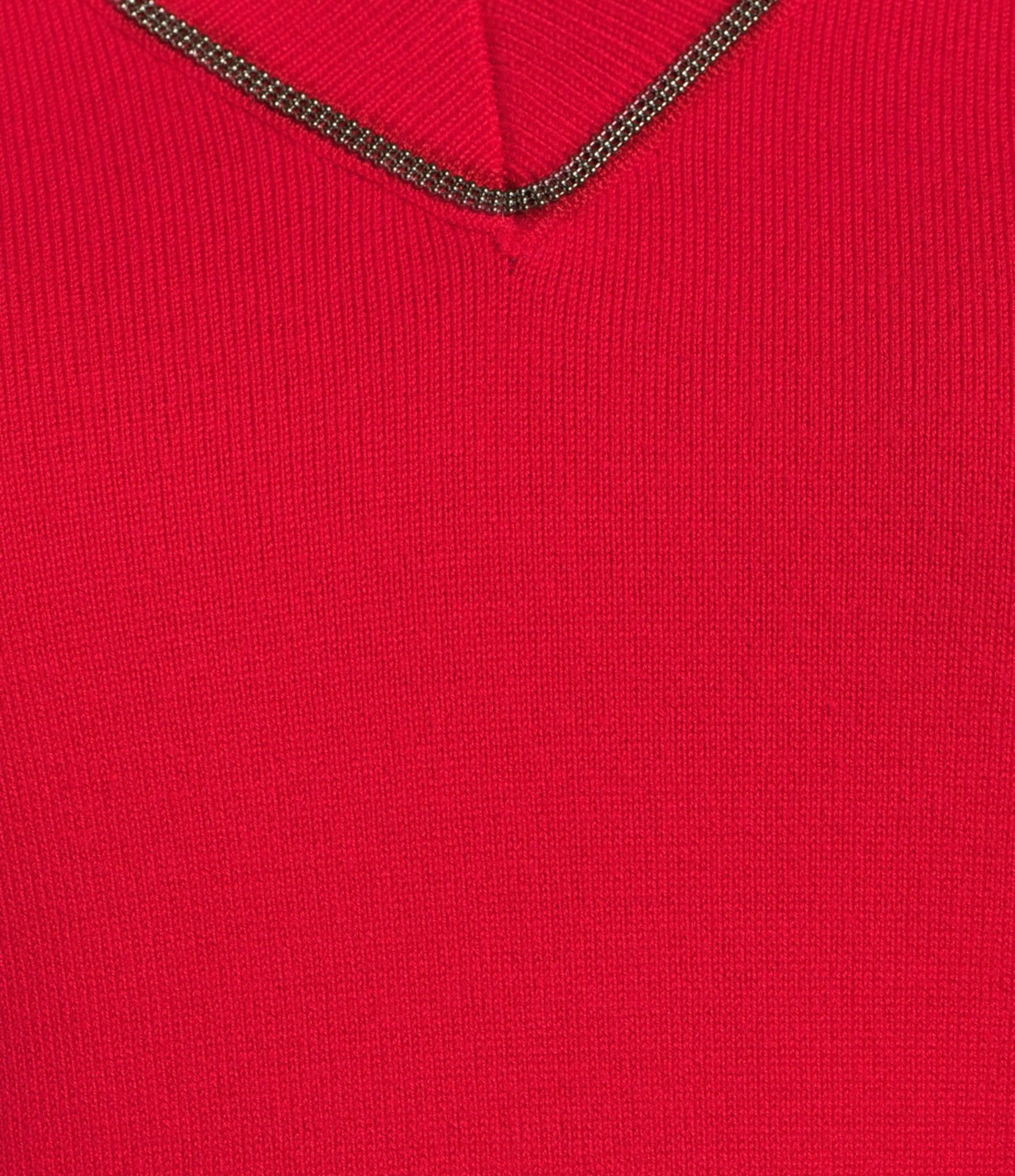 Investments Petite Size Solid Long Sleeve V-Neck Pullover Top