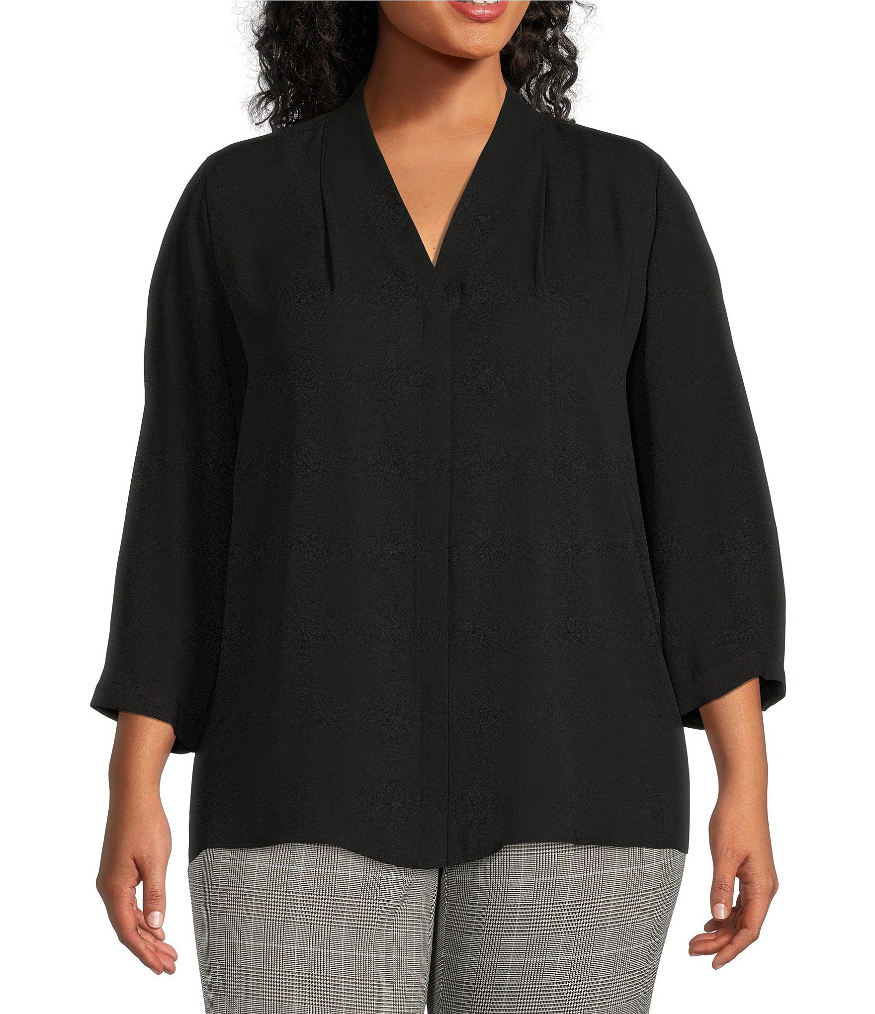 Black Plus-Size Tops & Blouses | Dillard's