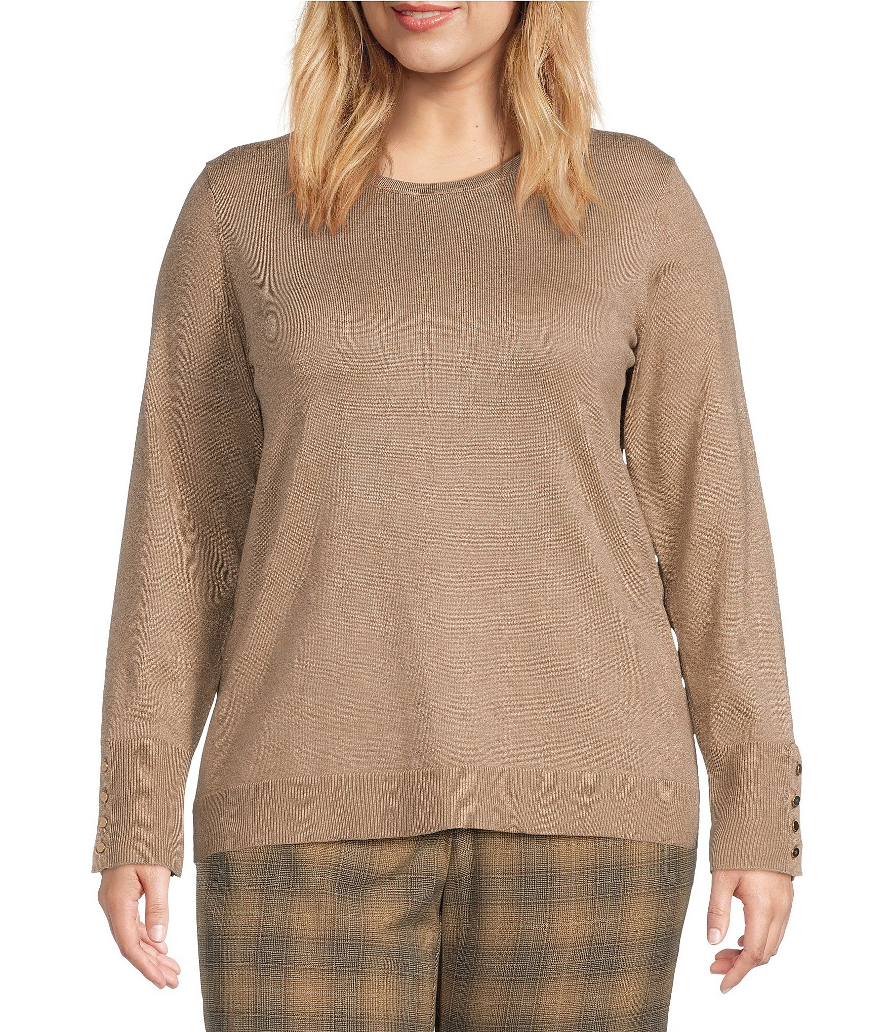 Plus size tan sweater best sale