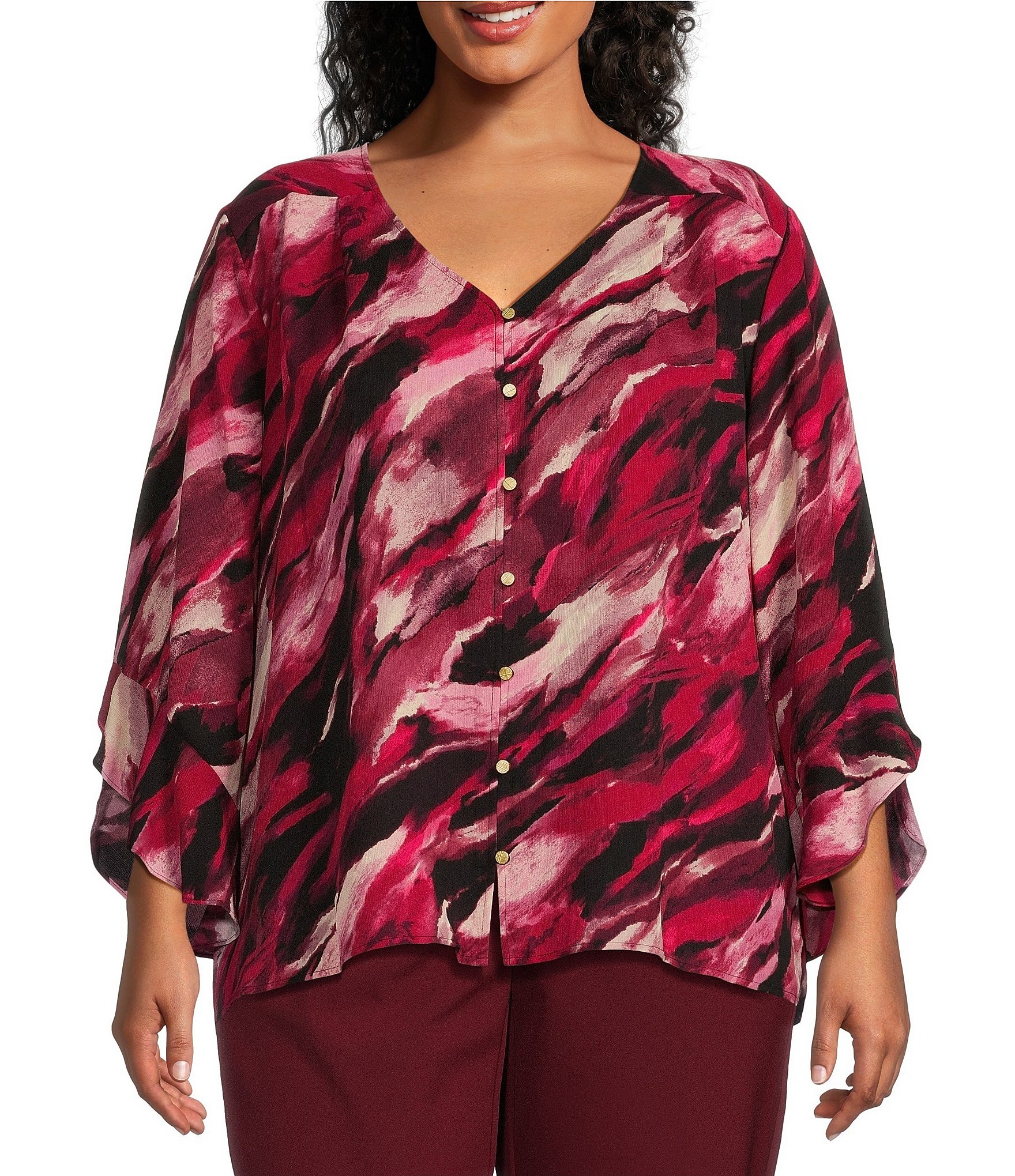 Investments Plus Size Casual Dressy Blouses Dillard s