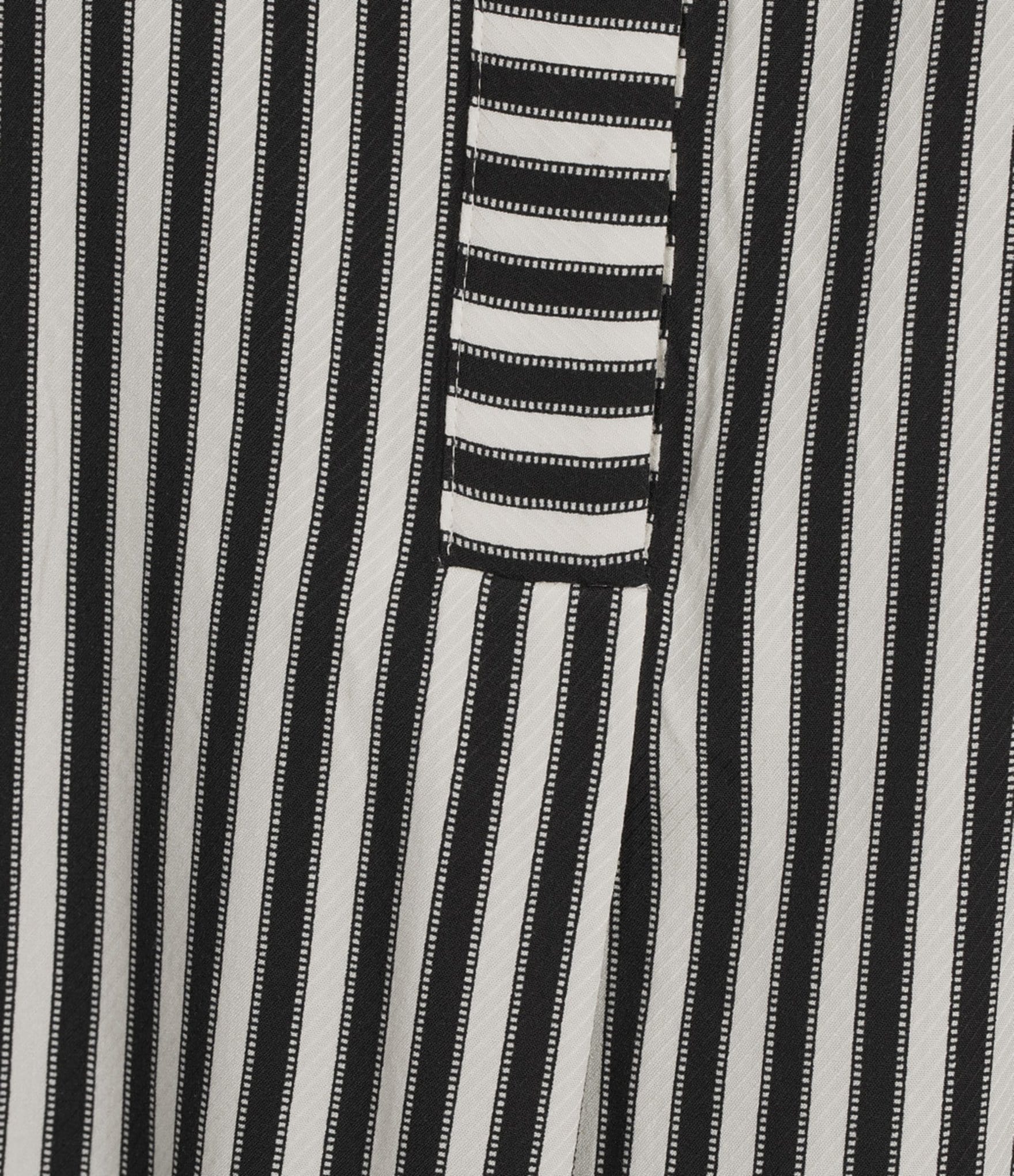 Investments Plus Size Nora Stripe Long Sleeve Y-Neck Drapey Twill Blouse