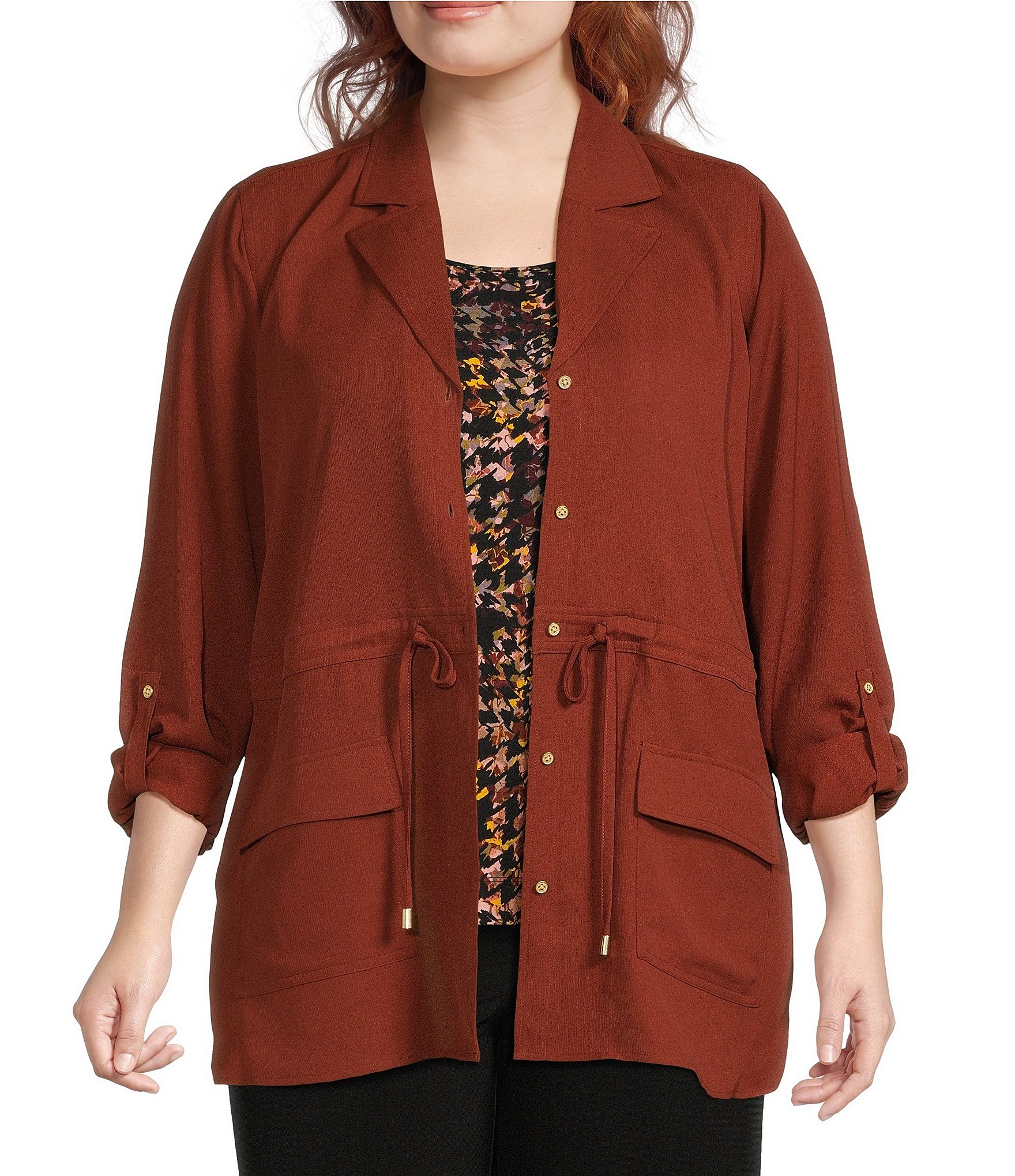 Plus Size - Ruby Red Denim Trucker Jacket - Torrid