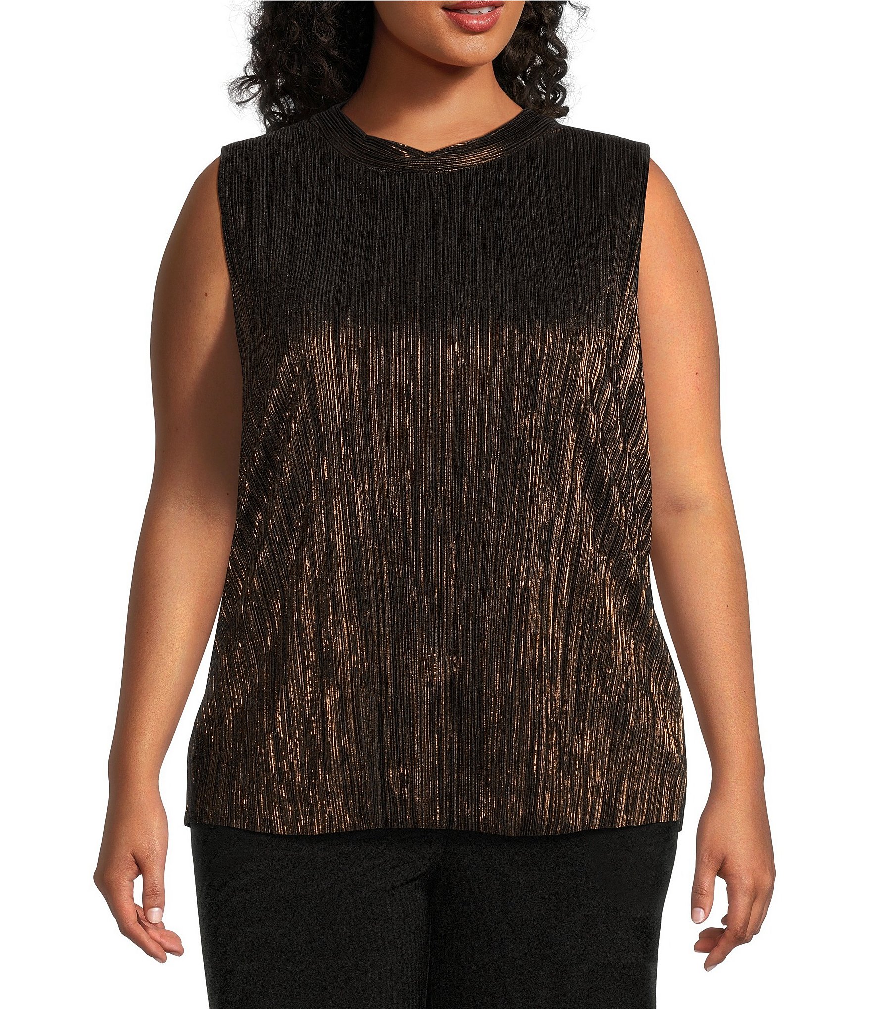 Plus size gold tops best sale